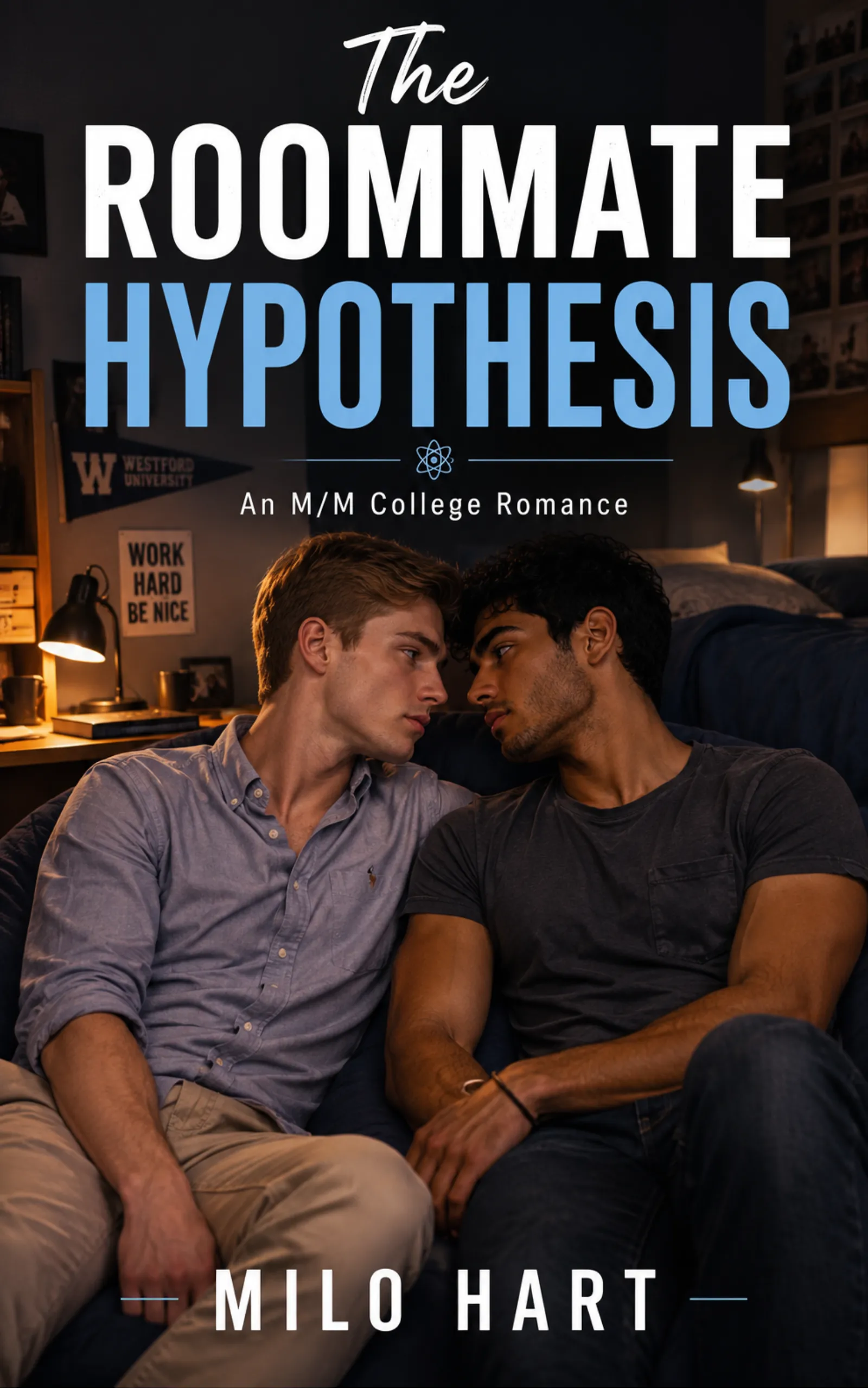 The Roommate Hypothesis by Milo Hart - MM Contemporary Romance book cover