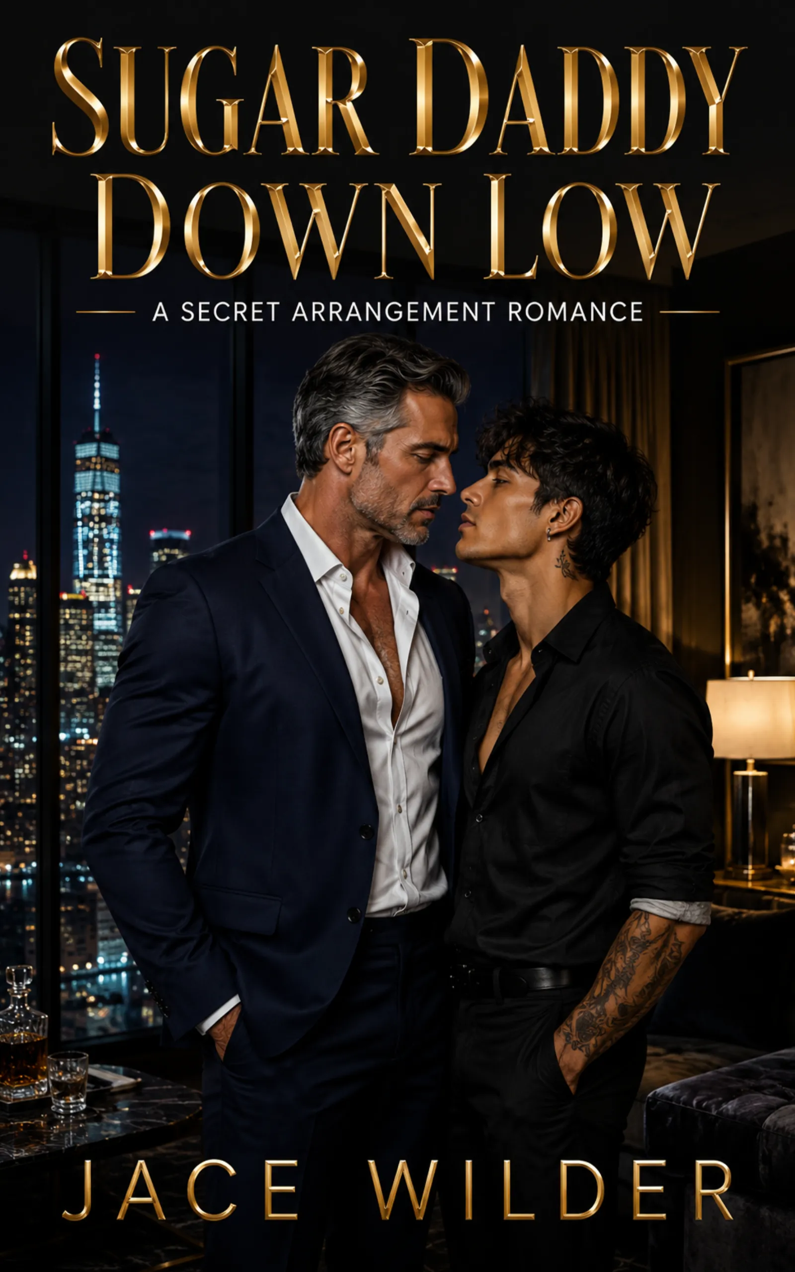 Sugar Daddy Down Low by Jace Wilder - MM Sugar Daddy Age Gap Romance book cover