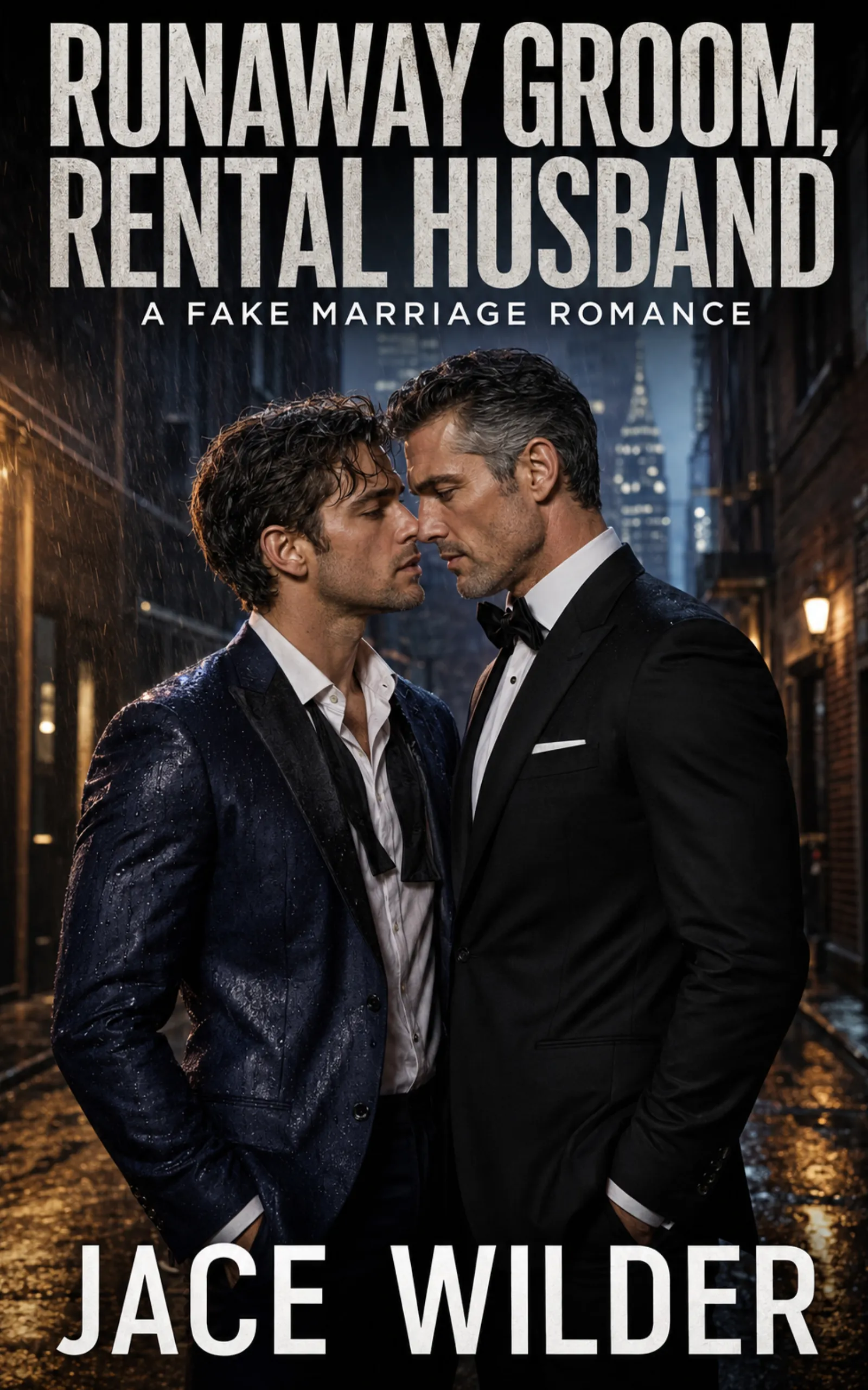 Runaway Groom, Rental Husband by Jace Wilder book cover, MM escort fake-dating romance