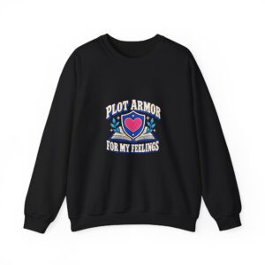 Plot Armor for My Feelings Crewneck Sweatshirt — Book Lover Graphic Sweatshirt, Unisex