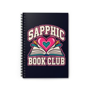 Sapphic Book Club Spiral Notebook — WLW Romance Reader Ruled Notebook, 6″ × 8″