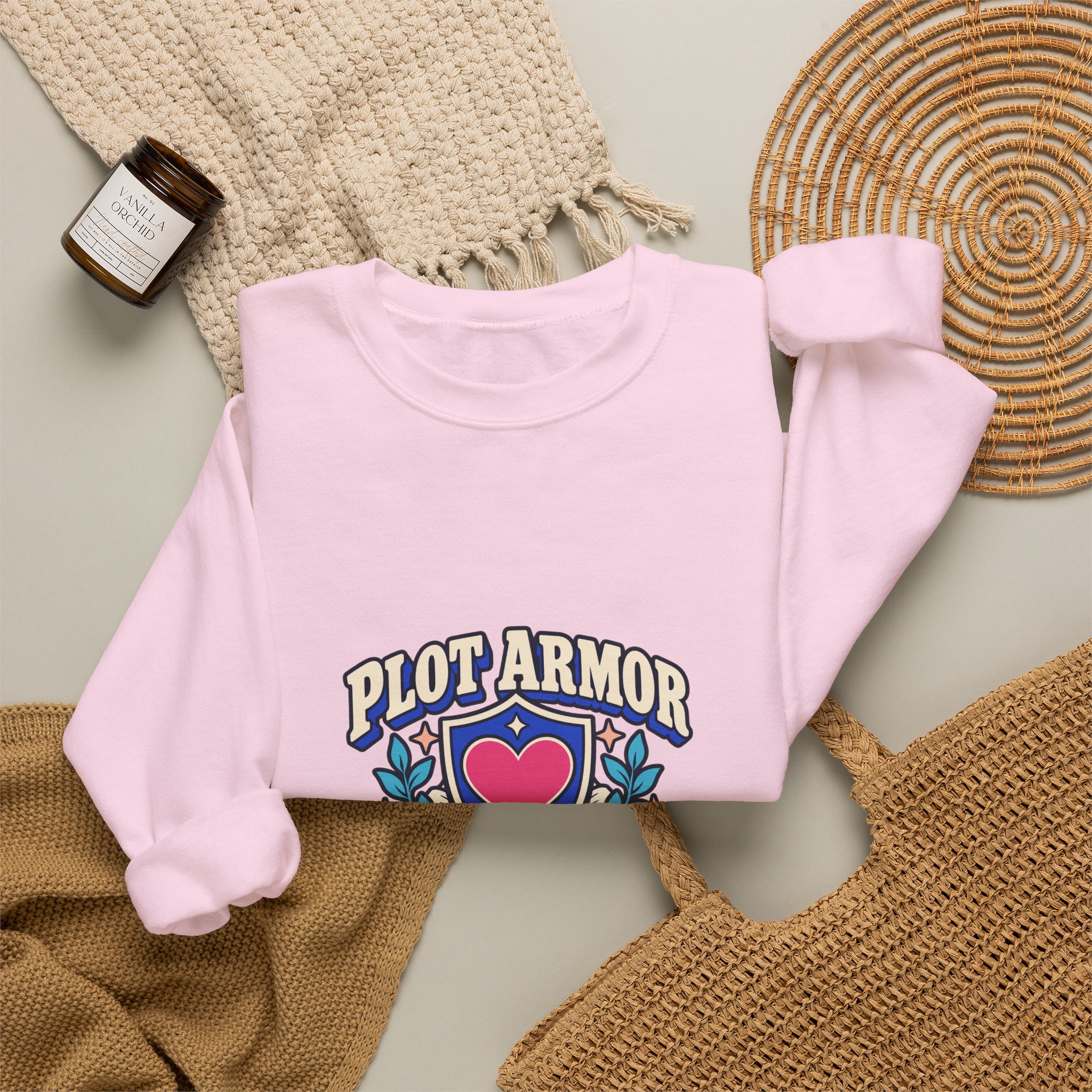 Plot Armor for My Feelings Crewneck Sweatshirt — Book Lover Graphic Sweatshirt, Unisex - Image 20