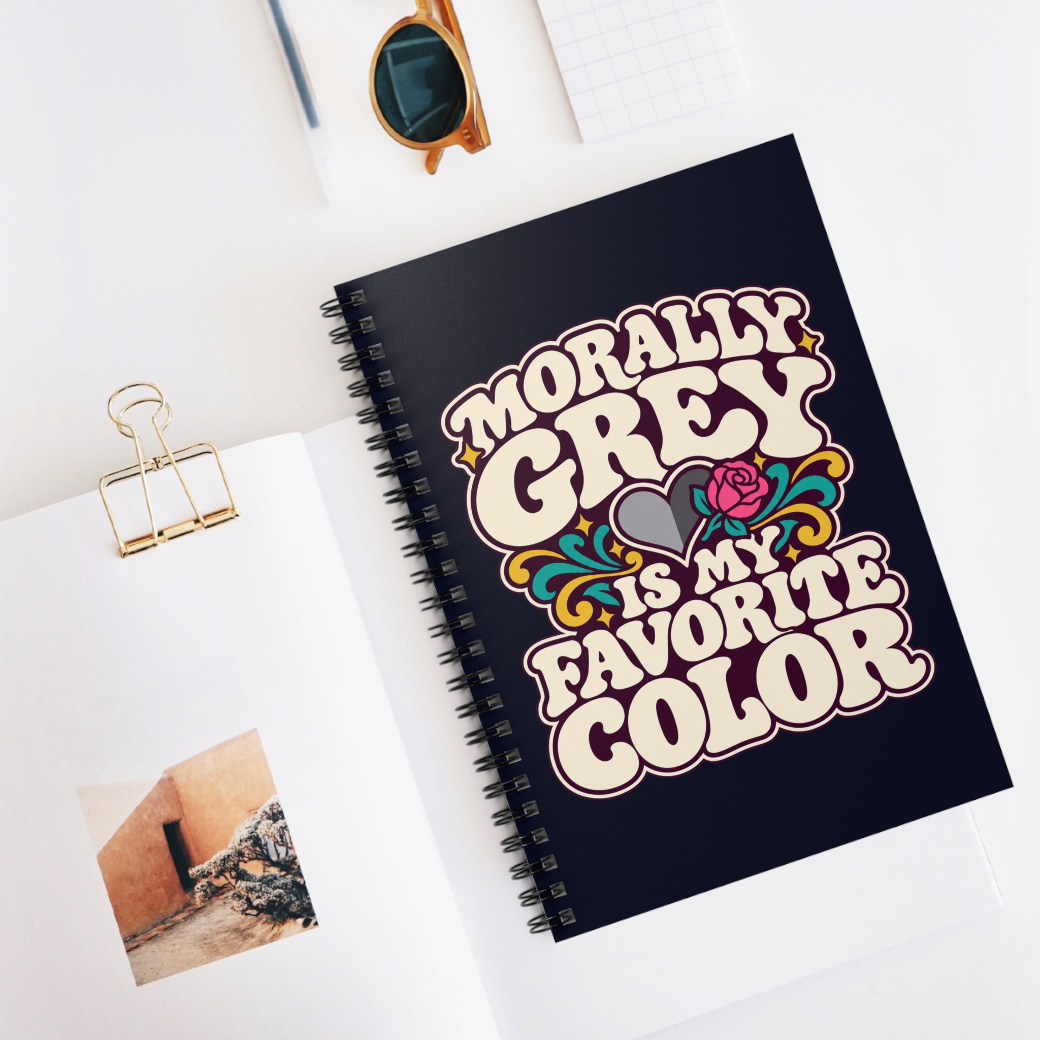 Morally Grey Is My Favorite Color Spiral Notebook — Dark Romance Reader Ruled Notebook, 6″ × 8″ - Image 5