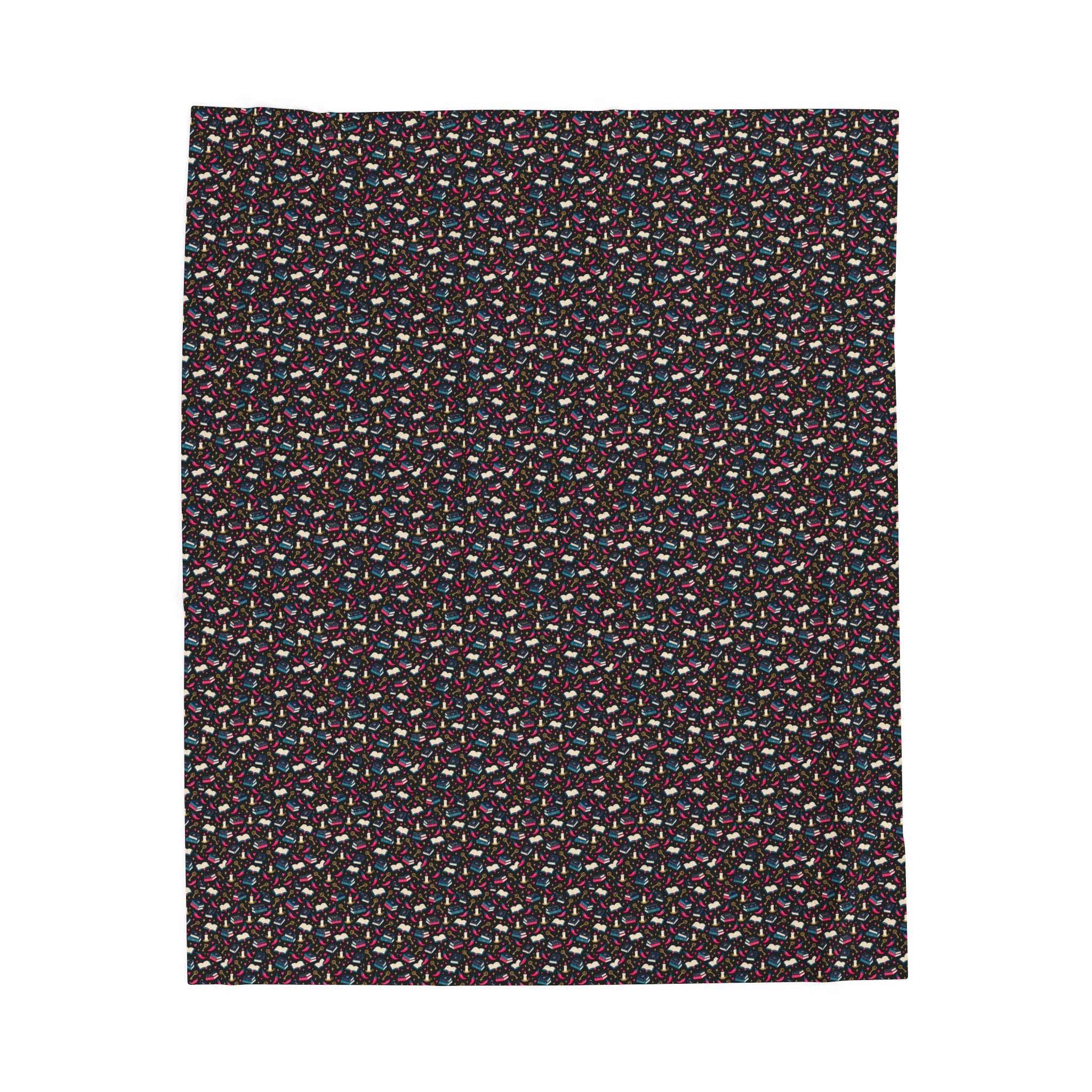 After Dark Reader Plush Blanket — Romance Reader Books, Candles & Chilis Velveteen Throw - Image 5