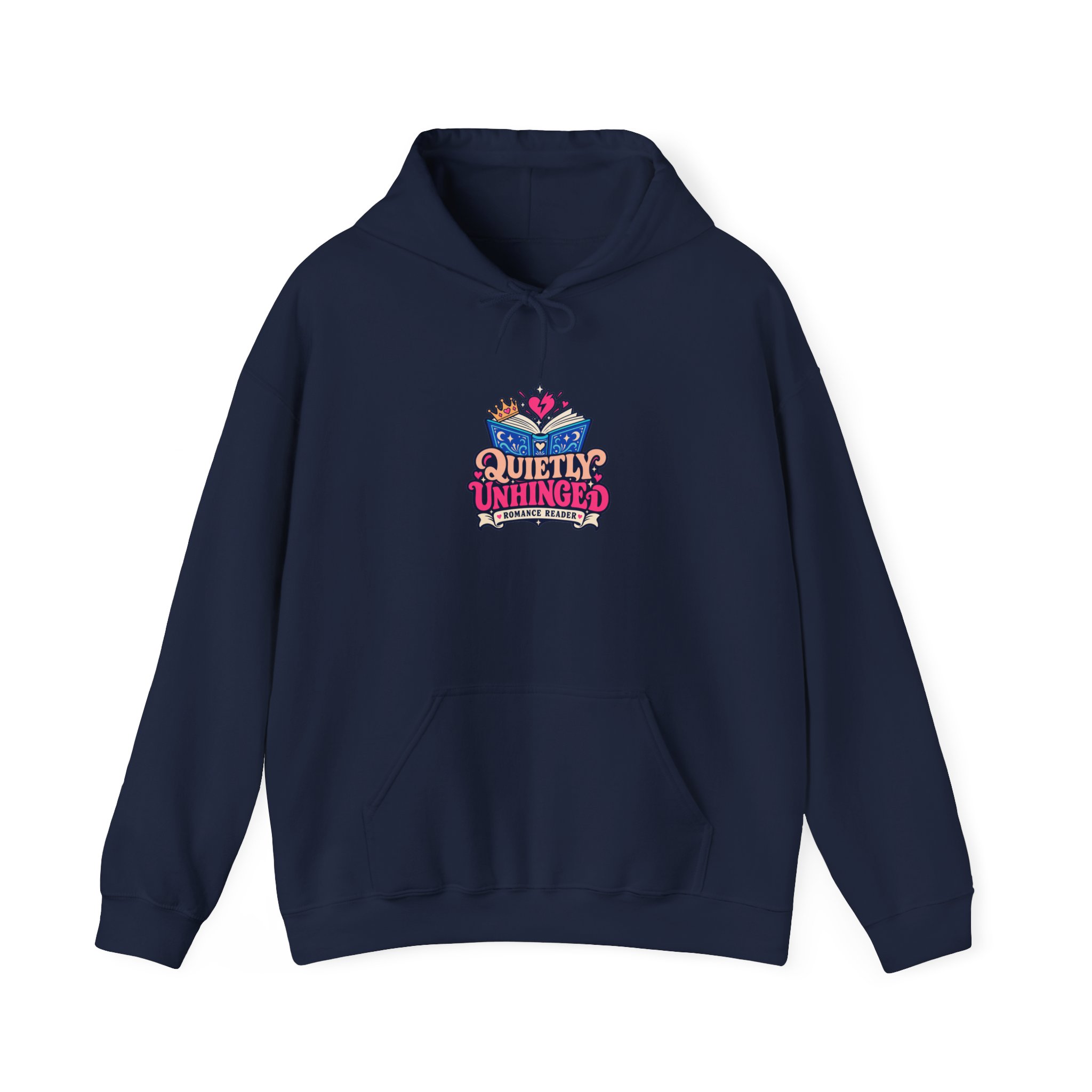 Quietly Unhinged Hoodie — Romance Reader Graphic Hooded Sweatshirt, Unisex - Image 13