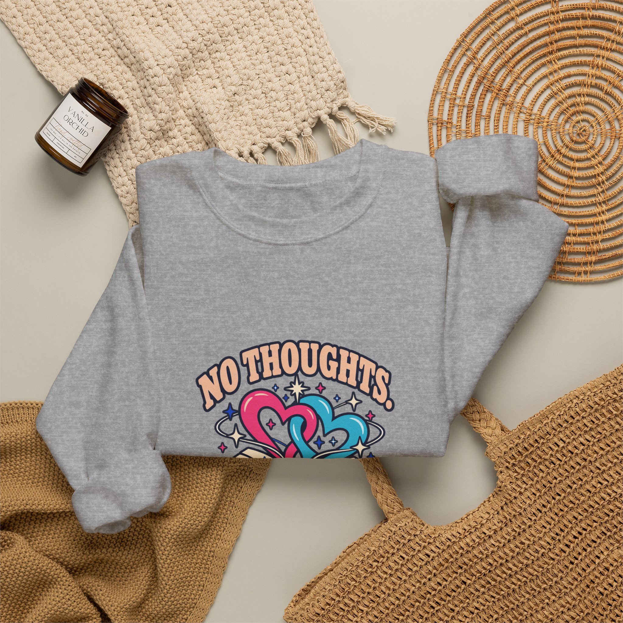 No Thoughts, Just Her Crewneck Sweatshirt — Sapphic Romance Reader Graphic Sweatshirt, Unisex - Image 12