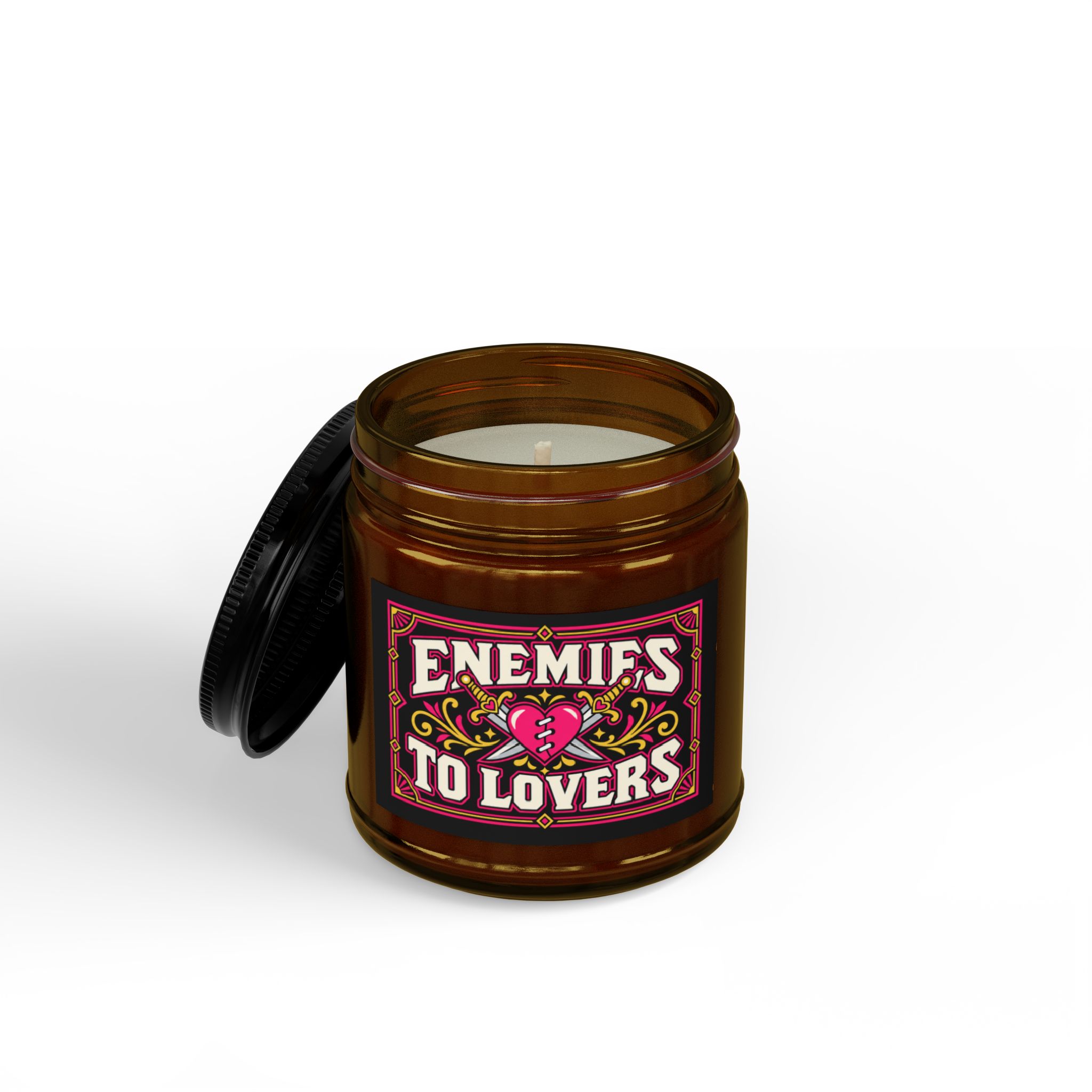 Enemies to Lovers Candle — Romance Trope Scented Soy Candle, 4oz & 9oz - Image 2