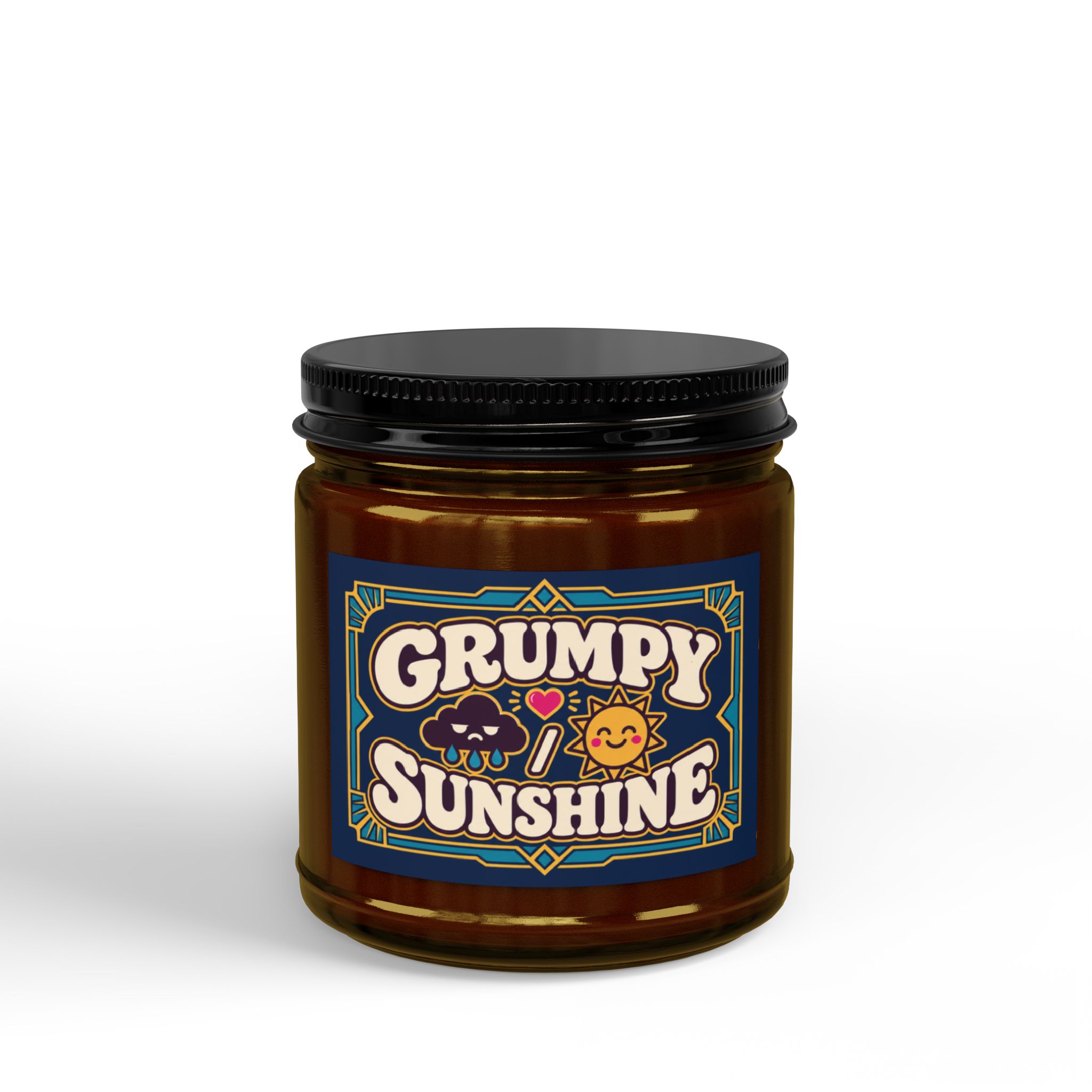 Grumpy × Sunshine Candle — Romance Trope Scented Soy Candle, 4oz & 9oz