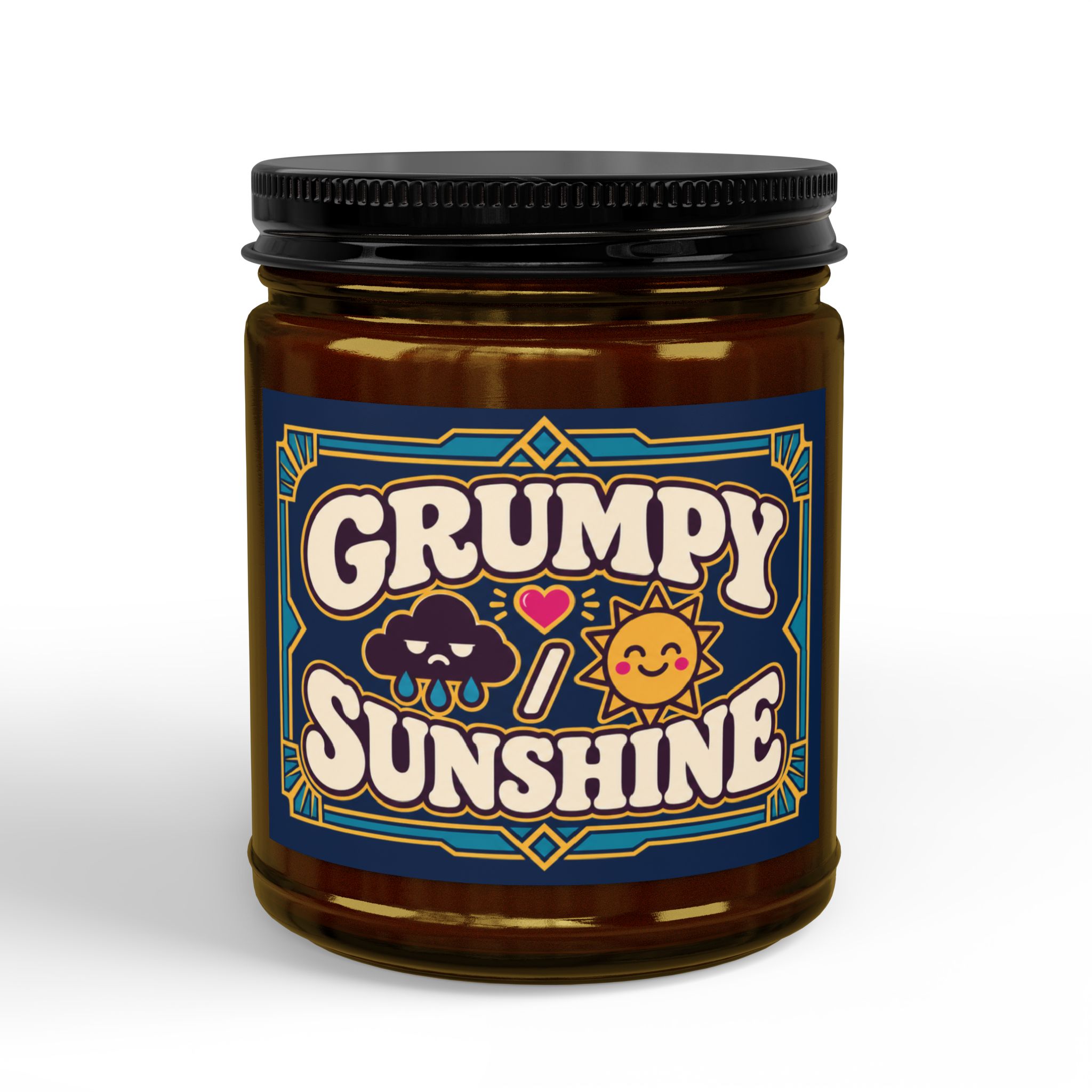 Grumpy × Sunshine Candle — Romance Trope Scented Soy Candle, 4oz & 9oz - Image 3