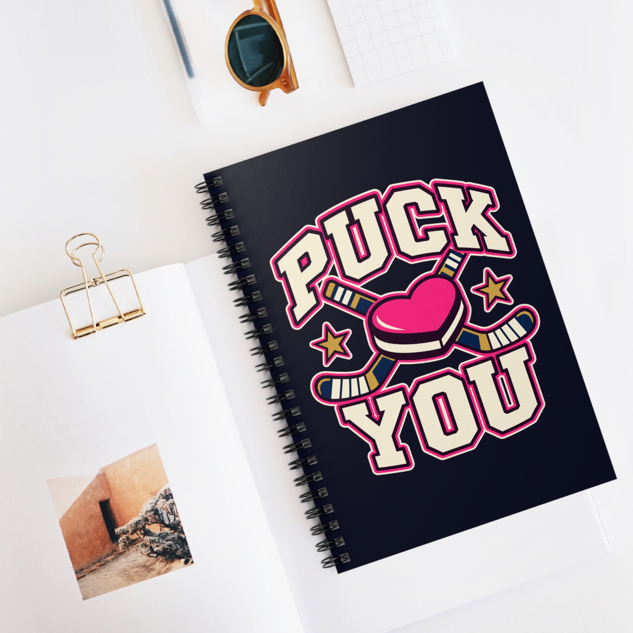 Puck You Spiral Notebook — Hockey Romance Reader Ruled Notebook, 6″ × 8″ - Image 5