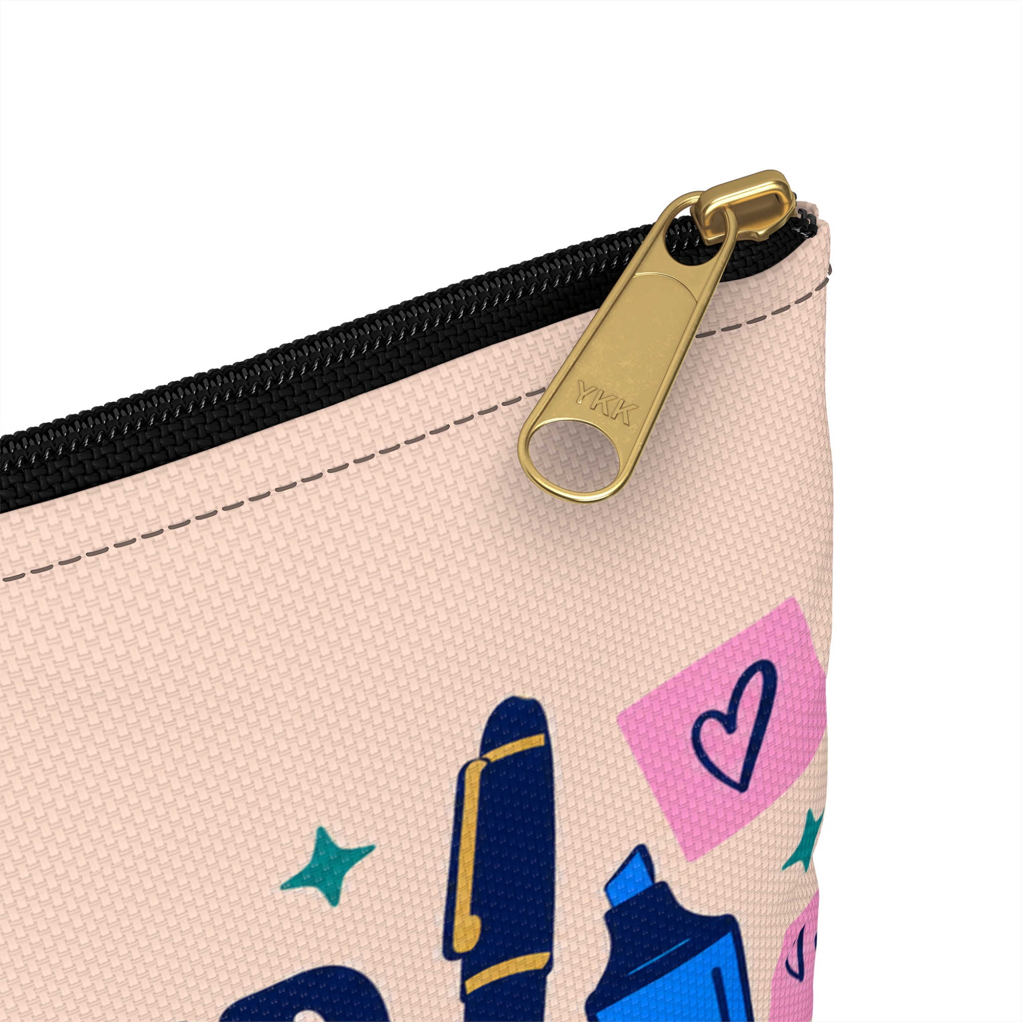 Annotated with Feelings Zip Pouch — Book Annotator Accessory Pouch (Peach) - Image 12
