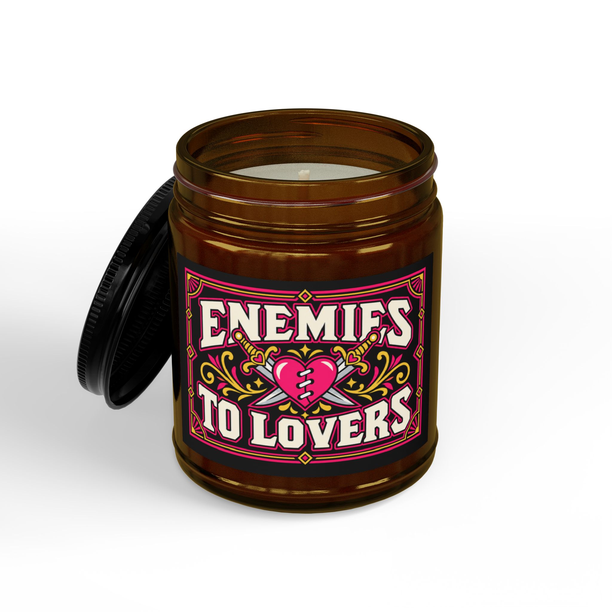 Enemies to Lovers Candle — Romance Trope Scented Soy Candle, 4oz & 9oz - Image 4