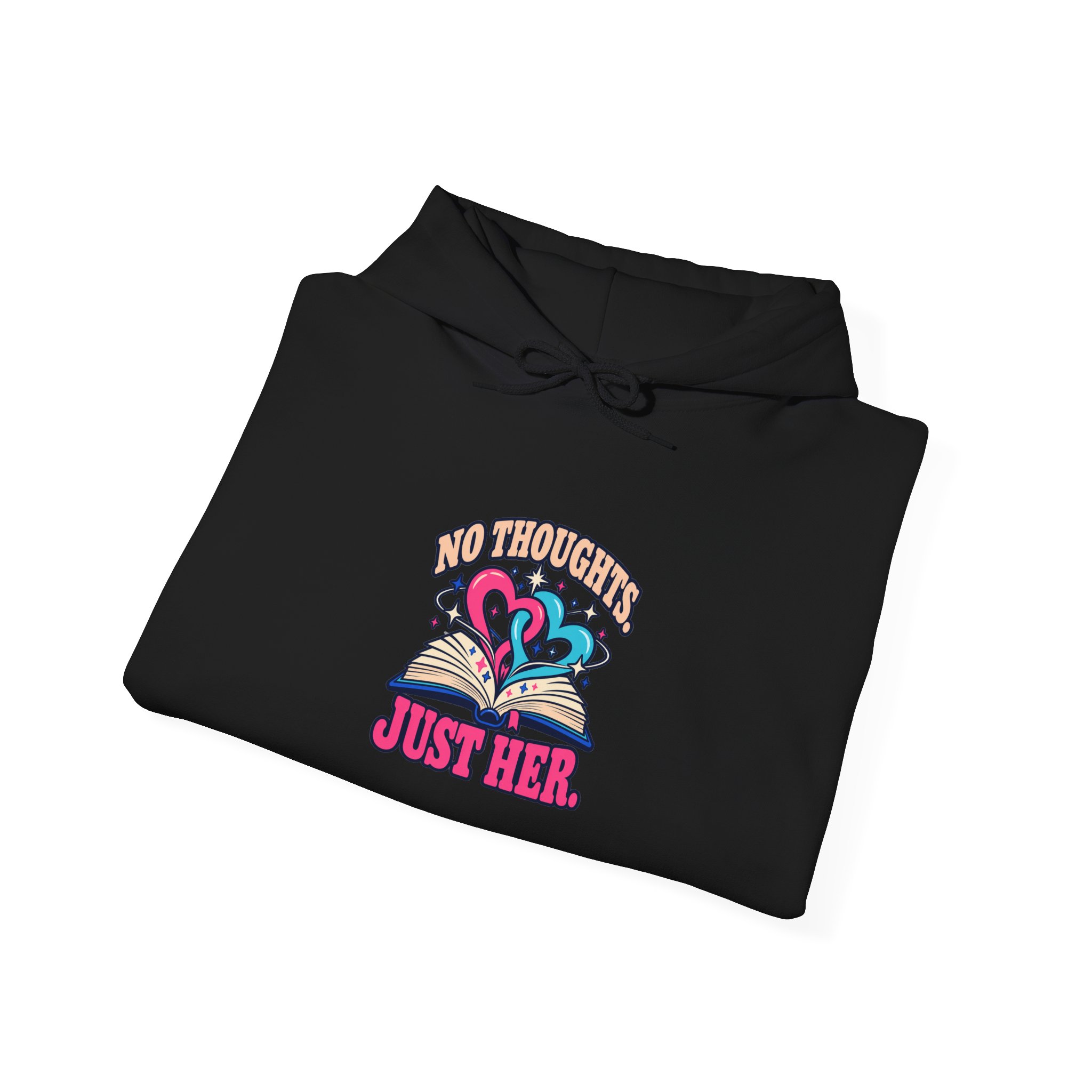 No Thoughts, Just Her Hoodie — Sapphic Romance Reader Graphic Hooded Sweatshirt, Unisex - Image 4