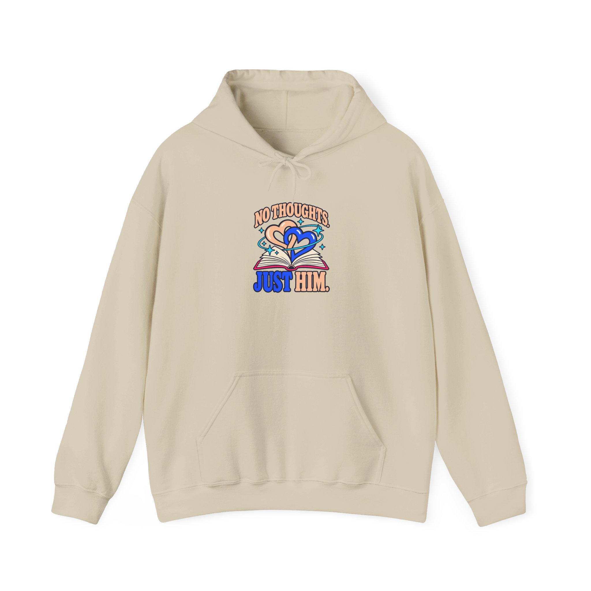 No Thoughts, Just Him Hoodie — Romance Reader Graphic Hooded Sweatshirt, Unisex - Image 5