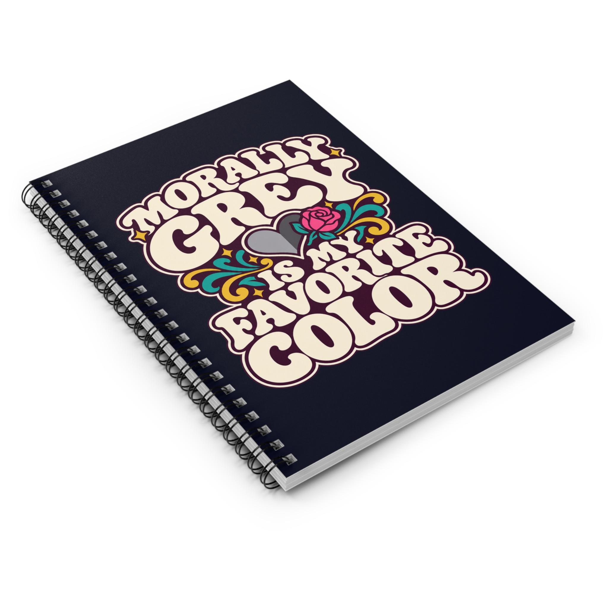 Morally Grey Is My Favorite Color Spiral Notebook — Dark Romance Reader Ruled Notebook, 6″ × 8″ - Image 3