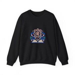 Story Portal Crewneck Sweatshirt — Fractal Enigma Emblem Graphic Sweatshirt, Unisex