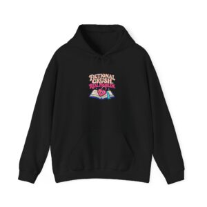 Fictional Crush, Real Problem Hoodie — Romance Reader Graphic Hooded Sweatshirt, Unisex