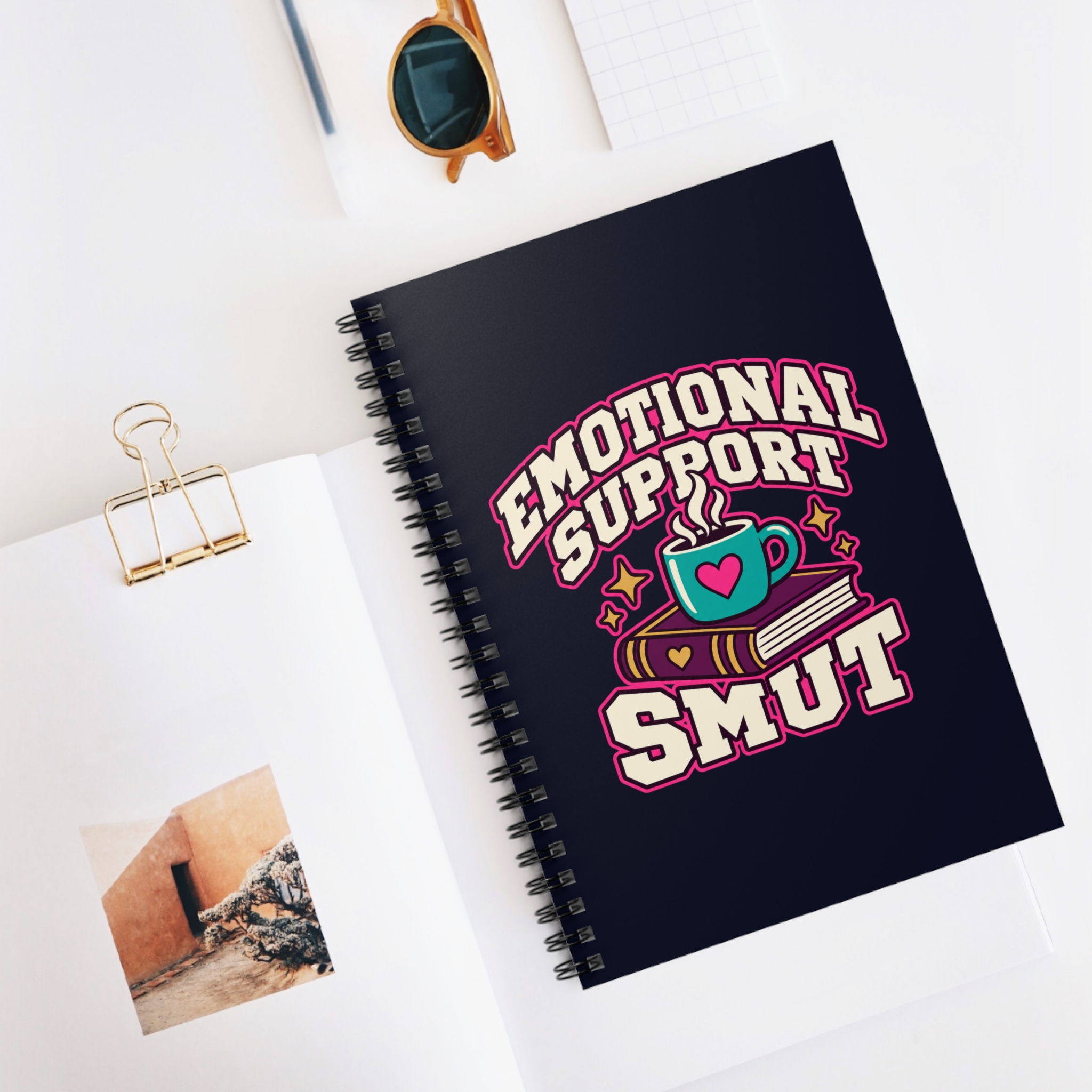 Emotional Support Smut Spiral Notebook — Spicy Romance Reader Ruled Notebook, 6″ × 8″ - Image 5