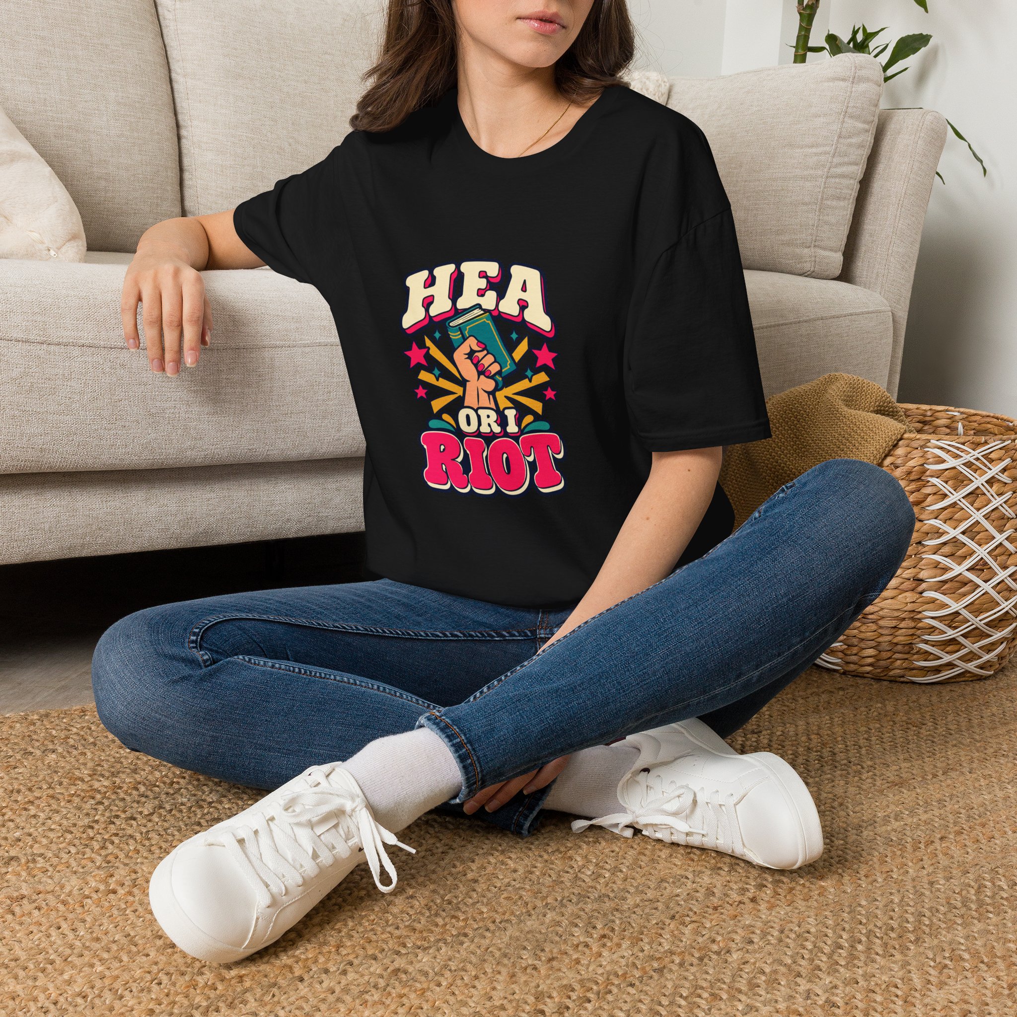 HEA or I Riot Tee — Romance Reader Graphic T-Shirt, Unisex Softstyle - Image 7