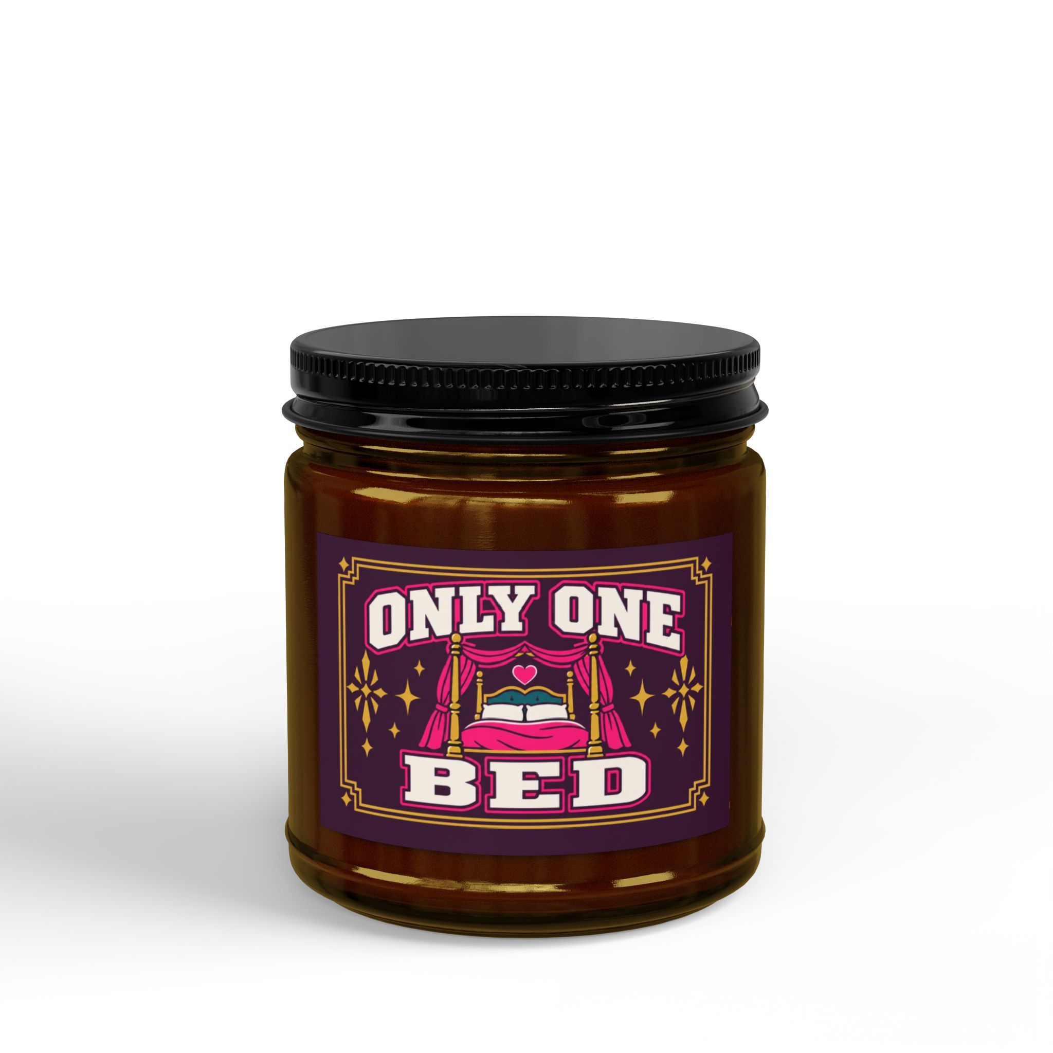 Only One Bed Candle — Romance Trope Scented Soy Candle, 4oz & 9oz