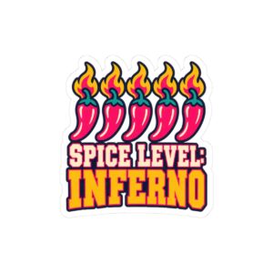 Spice Level: Inferno Sticker — Spicy Romance Reader Kiss-Cut Vinyl Sticker