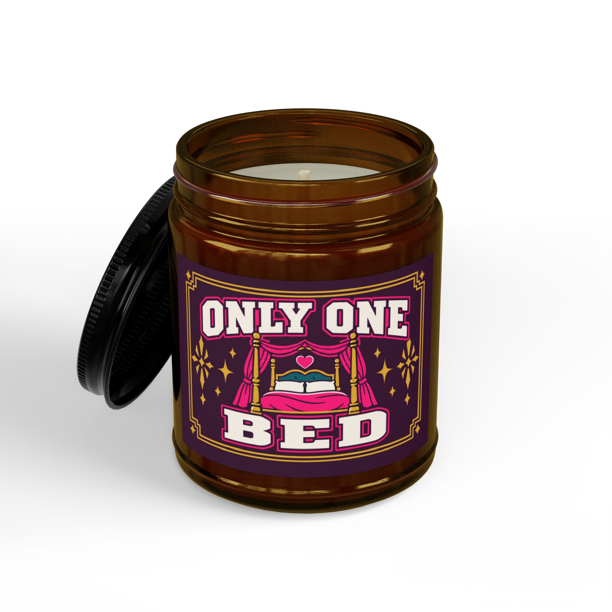 Only One Bed Candle — Romance Trope Scented Soy Candle, 4oz & 9oz - Image 4