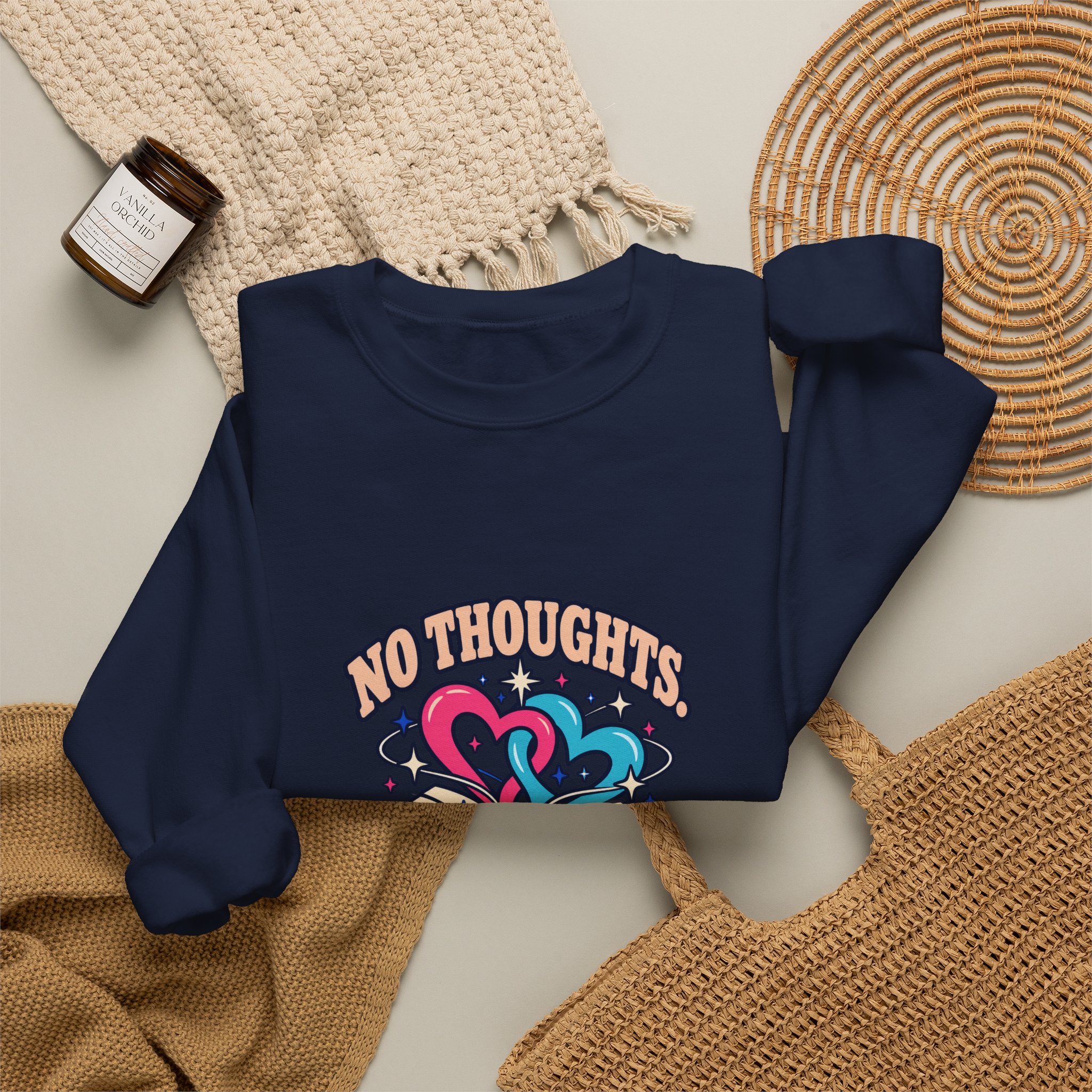 No Thoughts, Just Her Crewneck Sweatshirt — Sapphic Romance Reader Graphic Sweatshirt, Unisex - Image 16