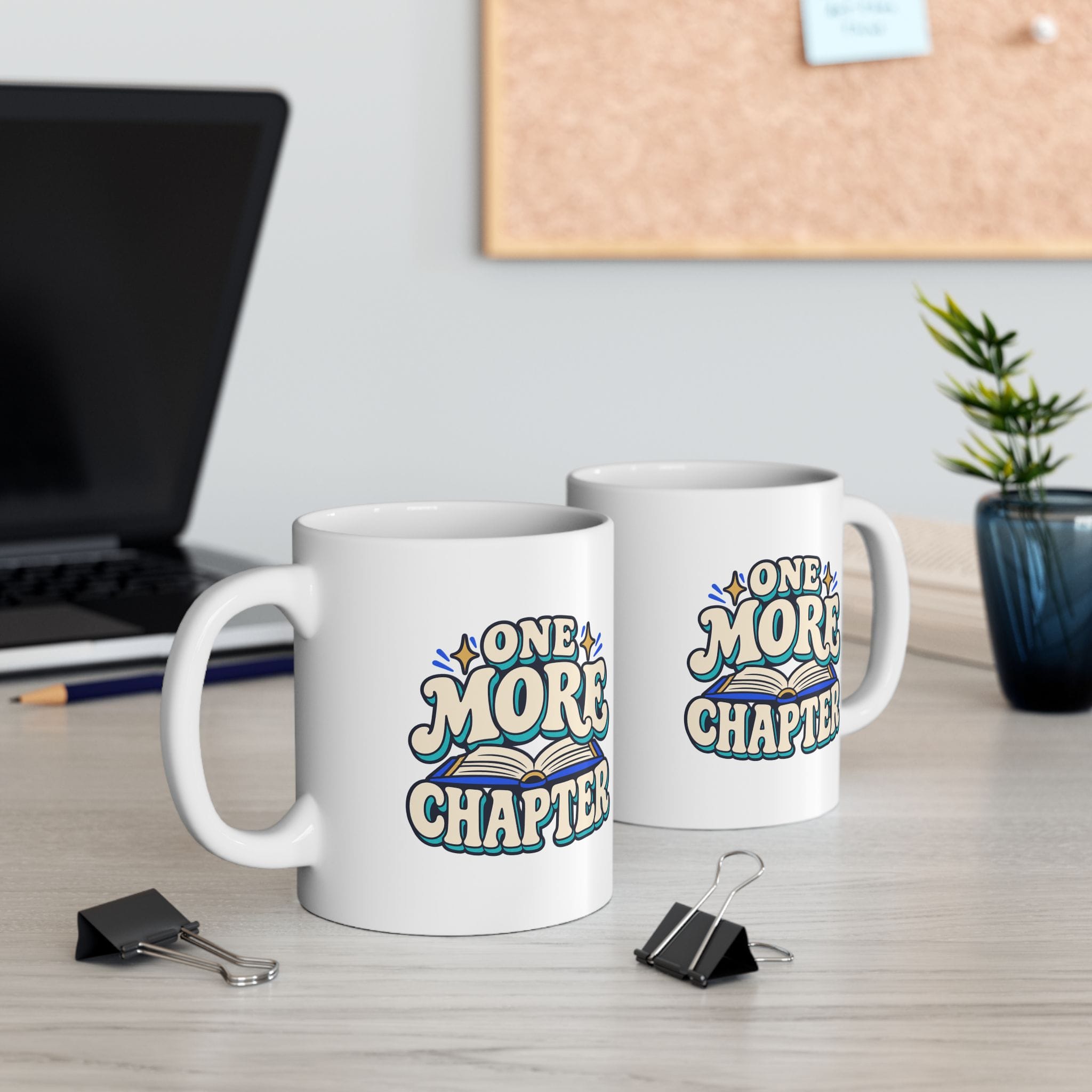 One More Chapter Mug — Retro Bookish Ceramic Coffee Mug, 11oz - Image 4