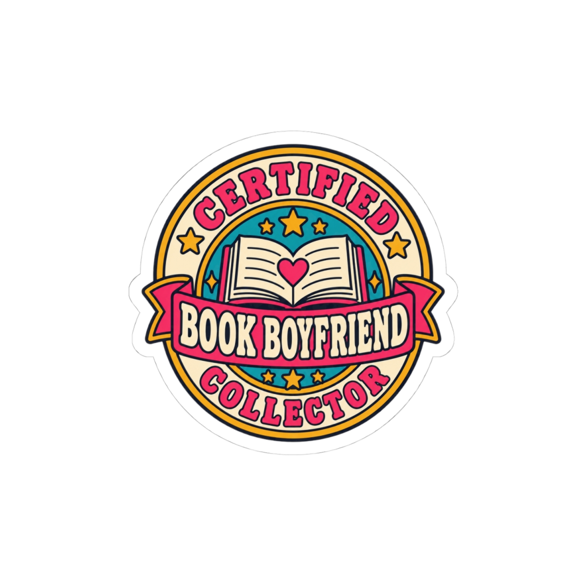 Certified Book Boyfriend Collector Sticker — Romance Reader Kiss-Cut Vinyl Sticker - Image 4