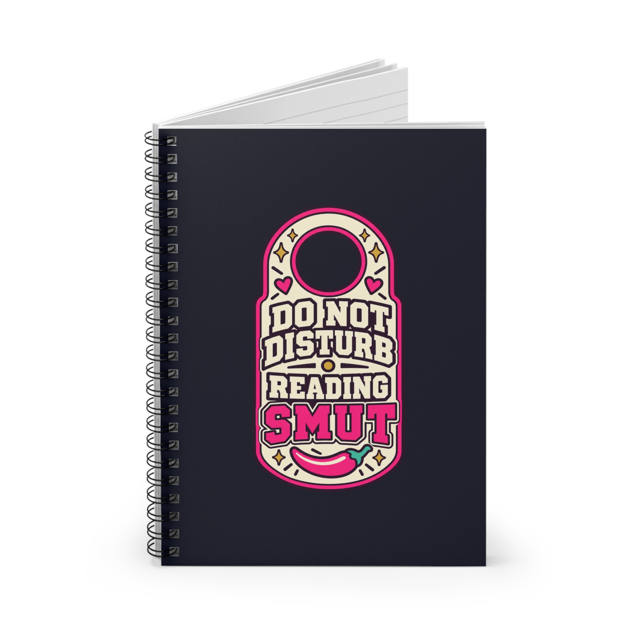 Do Not Disturb, Reading Smut Spiral Notebook — Spicy Romance Reader Ruled Notebook, 6″ × 8″ - Image 2