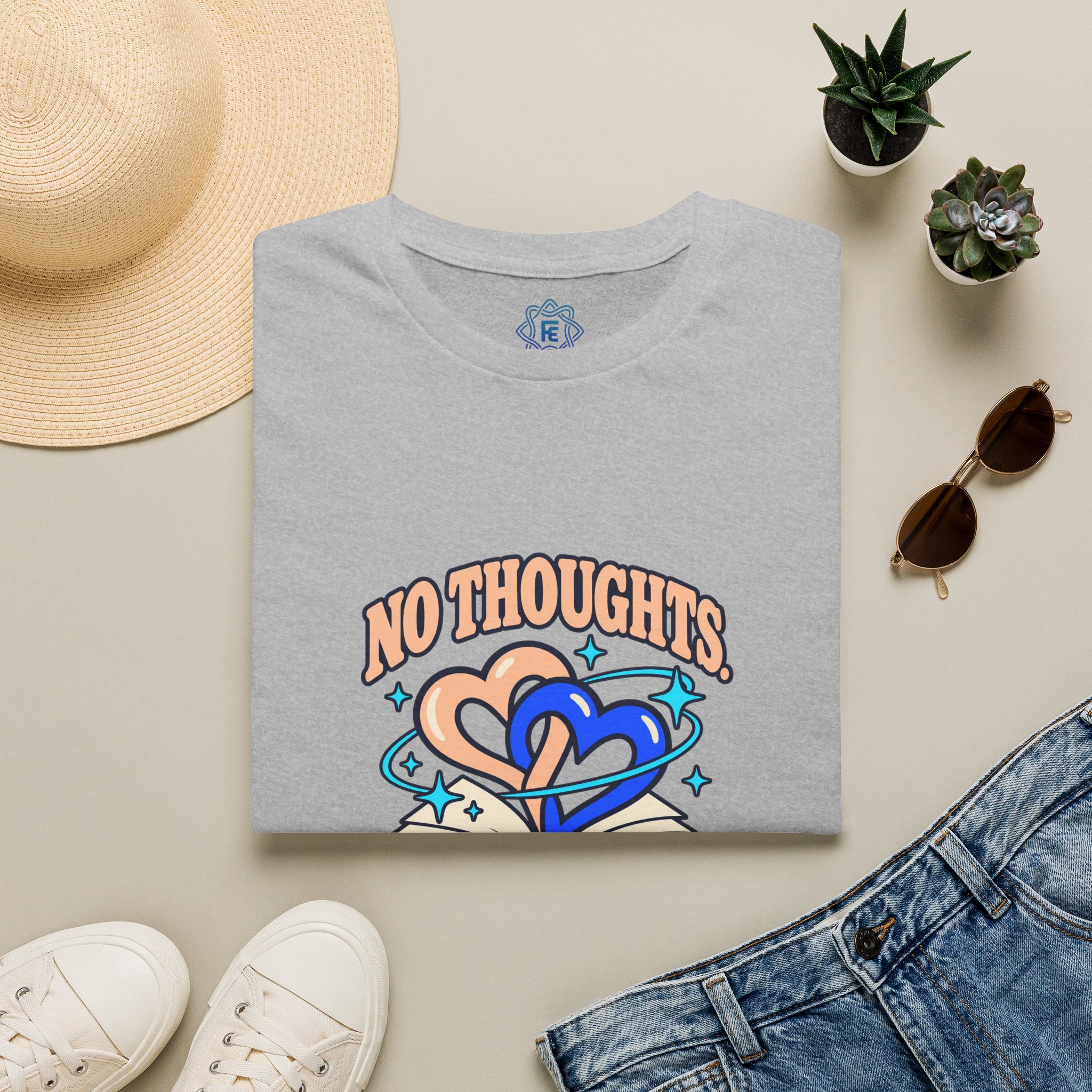 No Thoughts, Just Him Tee — Romance Reader Graphic T-Shirt, Unisex Softstyle - Image 2