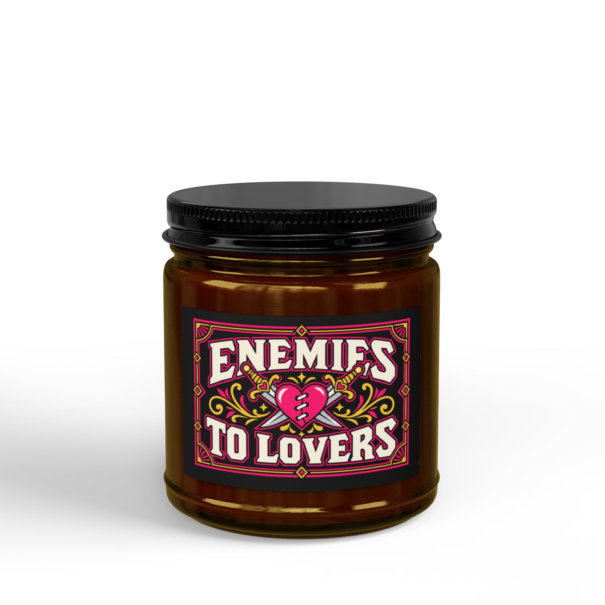 Enemies to Lovers Candle — Romance Trope Scented Soy Candle, 4oz & 9oz