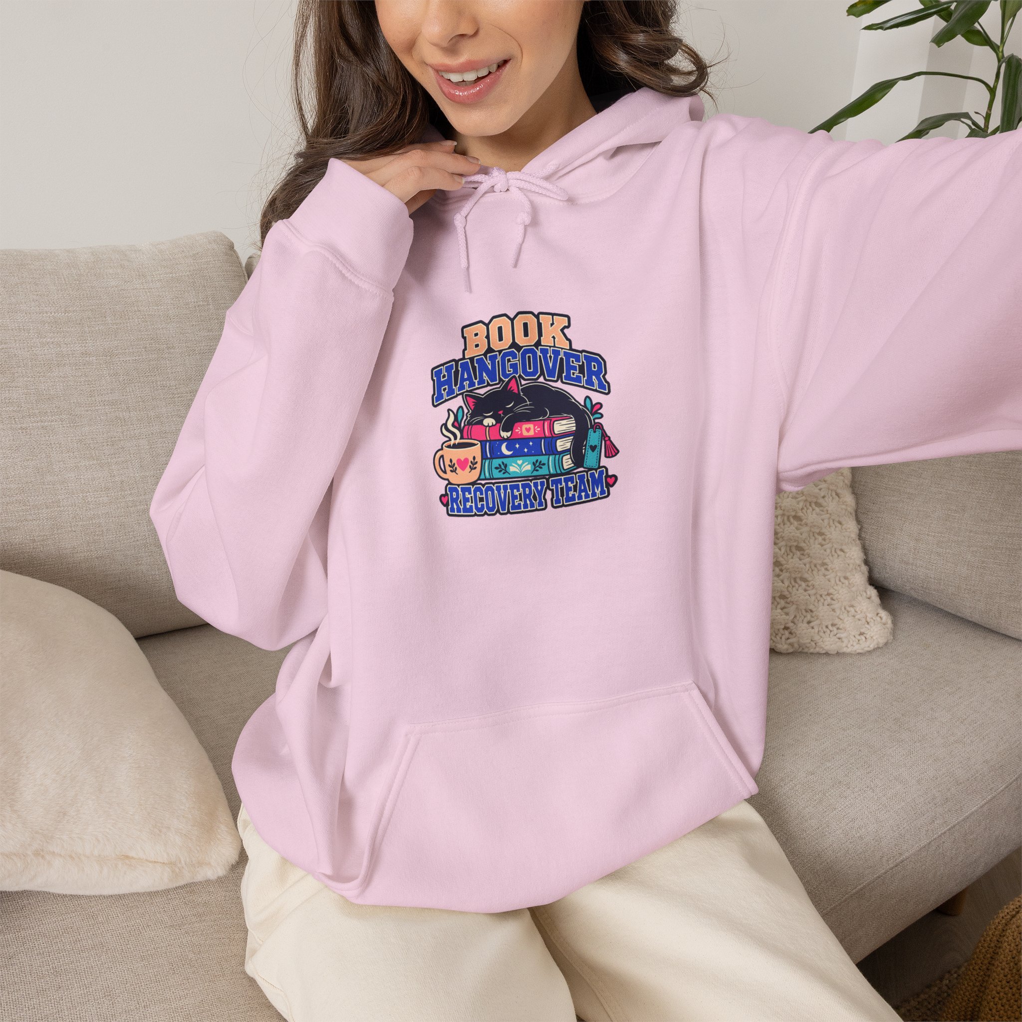Book Hangover Recovery Team Hoodie — Book Lover Graphic Hooded Sweatshirt, Unisex - Image 19