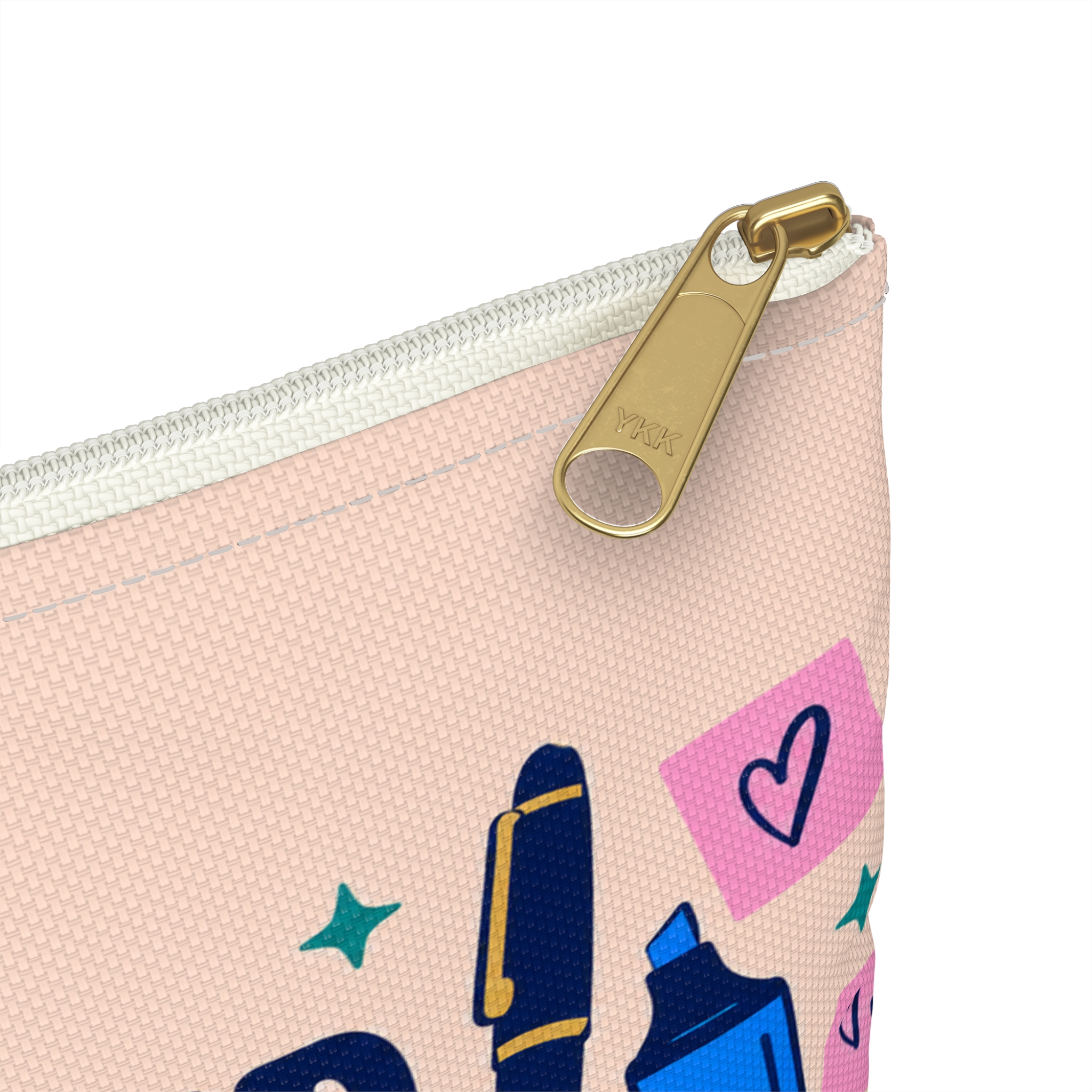 Annotated with Feelings Zip Pouch — Book Annotator Accessory Pouch (Peach) - Image 16
