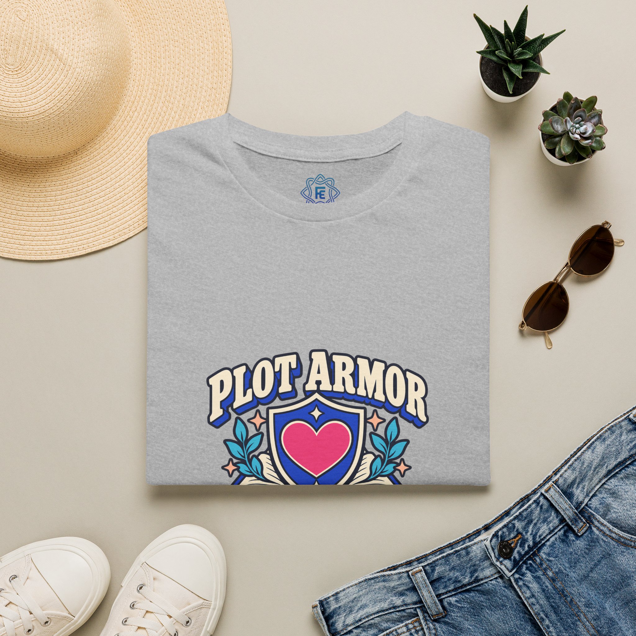Plot Armor for My Feelings Tee — Book Lover Graphic T-Shirt, Unisex Softstyle - Image 2