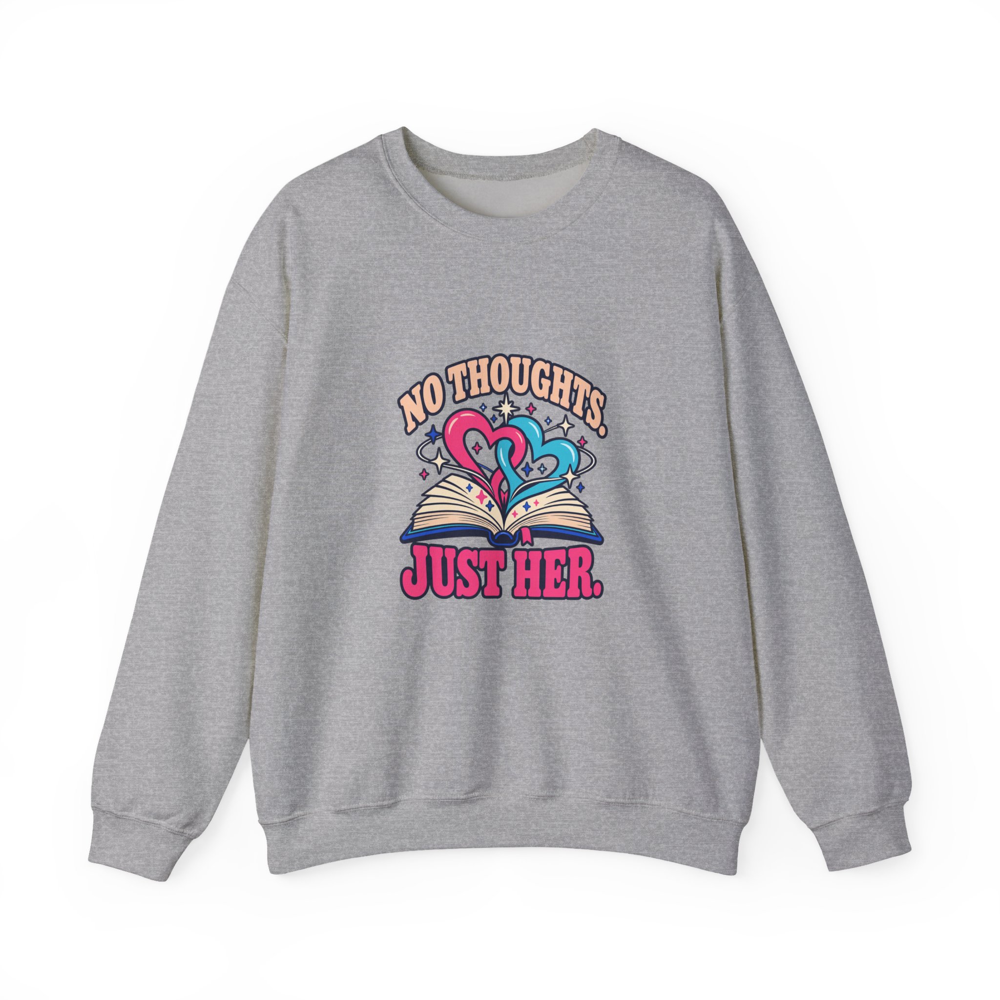 No Thoughts, Just Her Crewneck Sweatshirt — Sapphic Romance Reader Graphic Sweatshirt, Unisex - Image 9