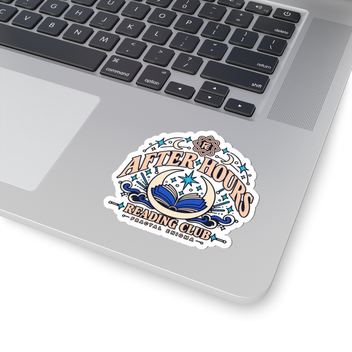 After Hours Reading Club Sticker — Fractal Enigma Kiss-Cut Vinyl Sticker - Image 5