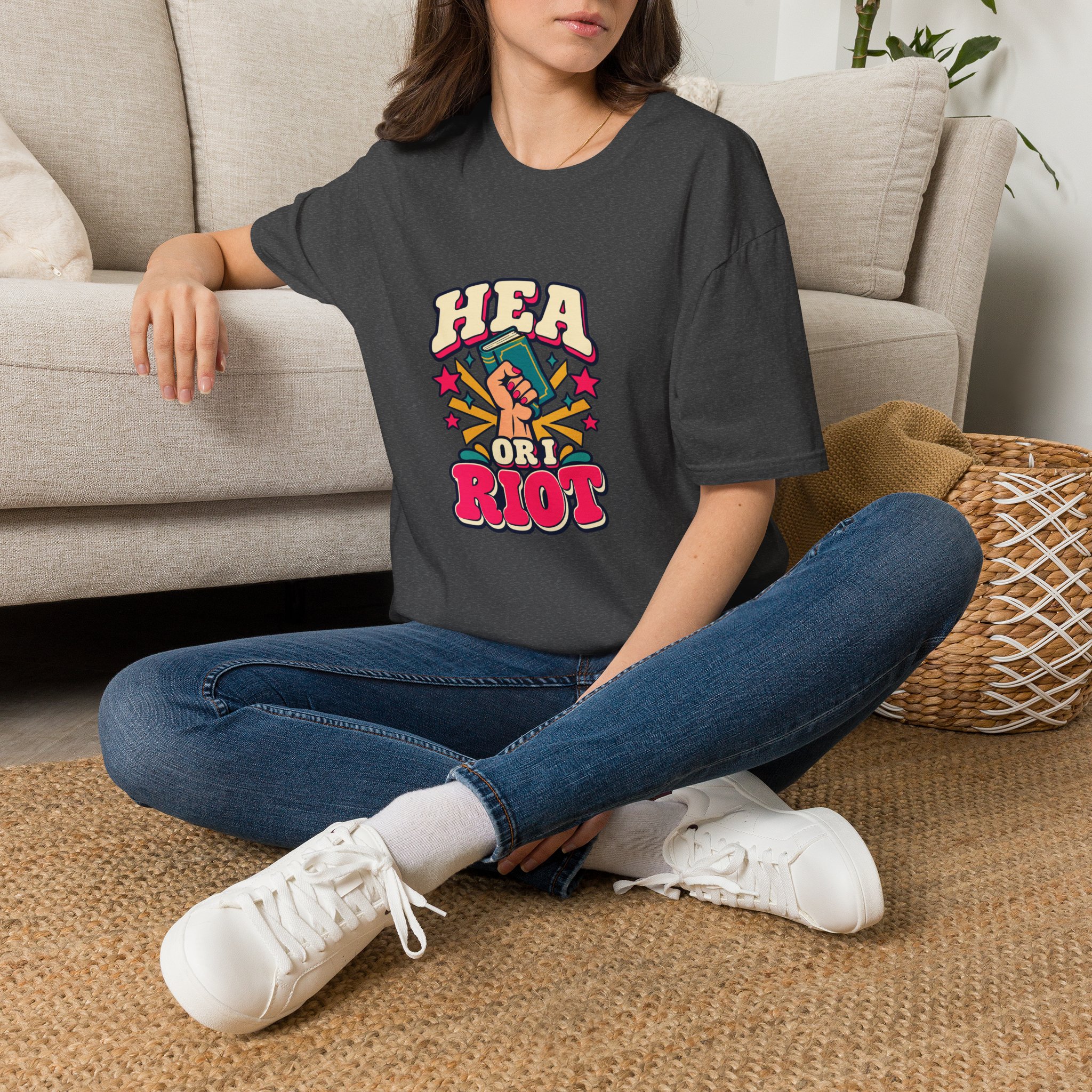 HEA or I Riot Tee — Romance Reader Graphic T-Shirt, Unisex Softstyle - Image 3