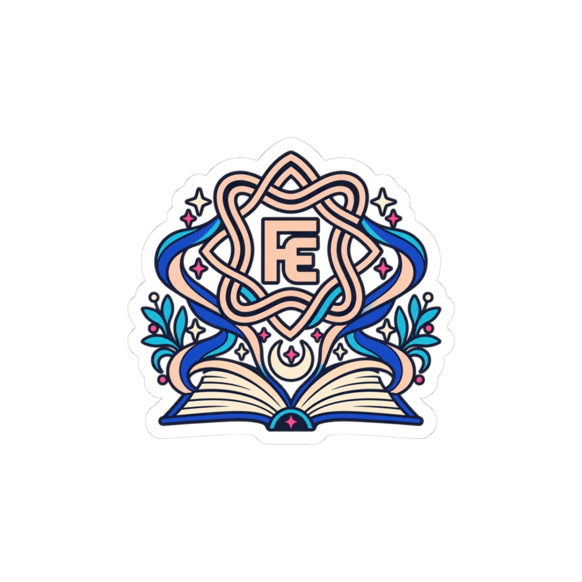 Story Portal Sticker — Fractal Enigma Emblem Kiss-Cut Vinyl Sticker