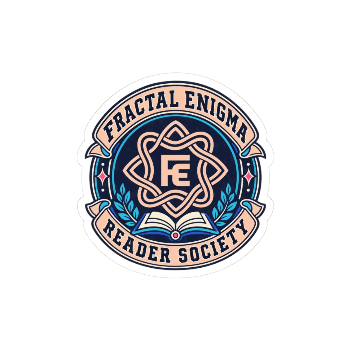 Fractal Enigma Reader Society Sticker — Official Reader Club Kiss-Cut Vinyl Sticker