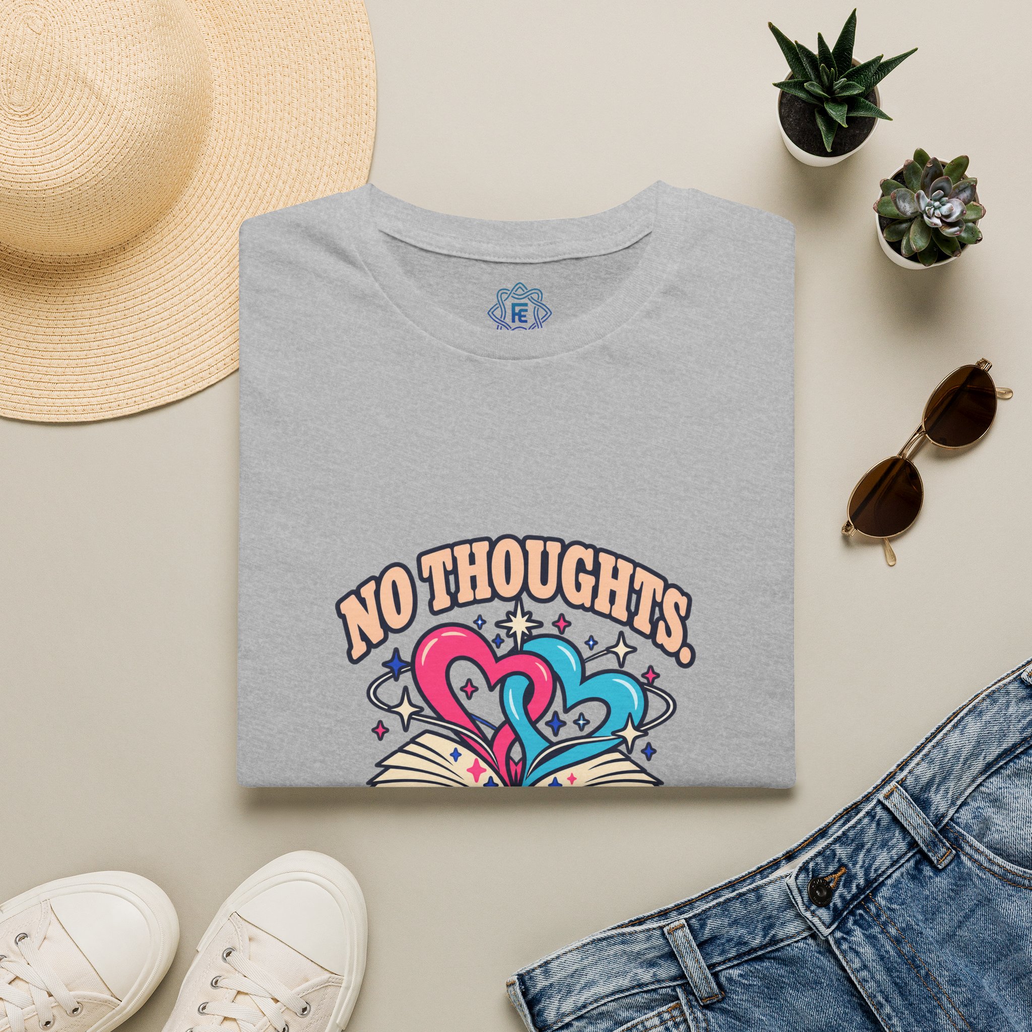 No Thoughts, Just Her Tee — Sapphic Romance Reader Graphic T-Shirt, Unisex Softstyle - Image 2