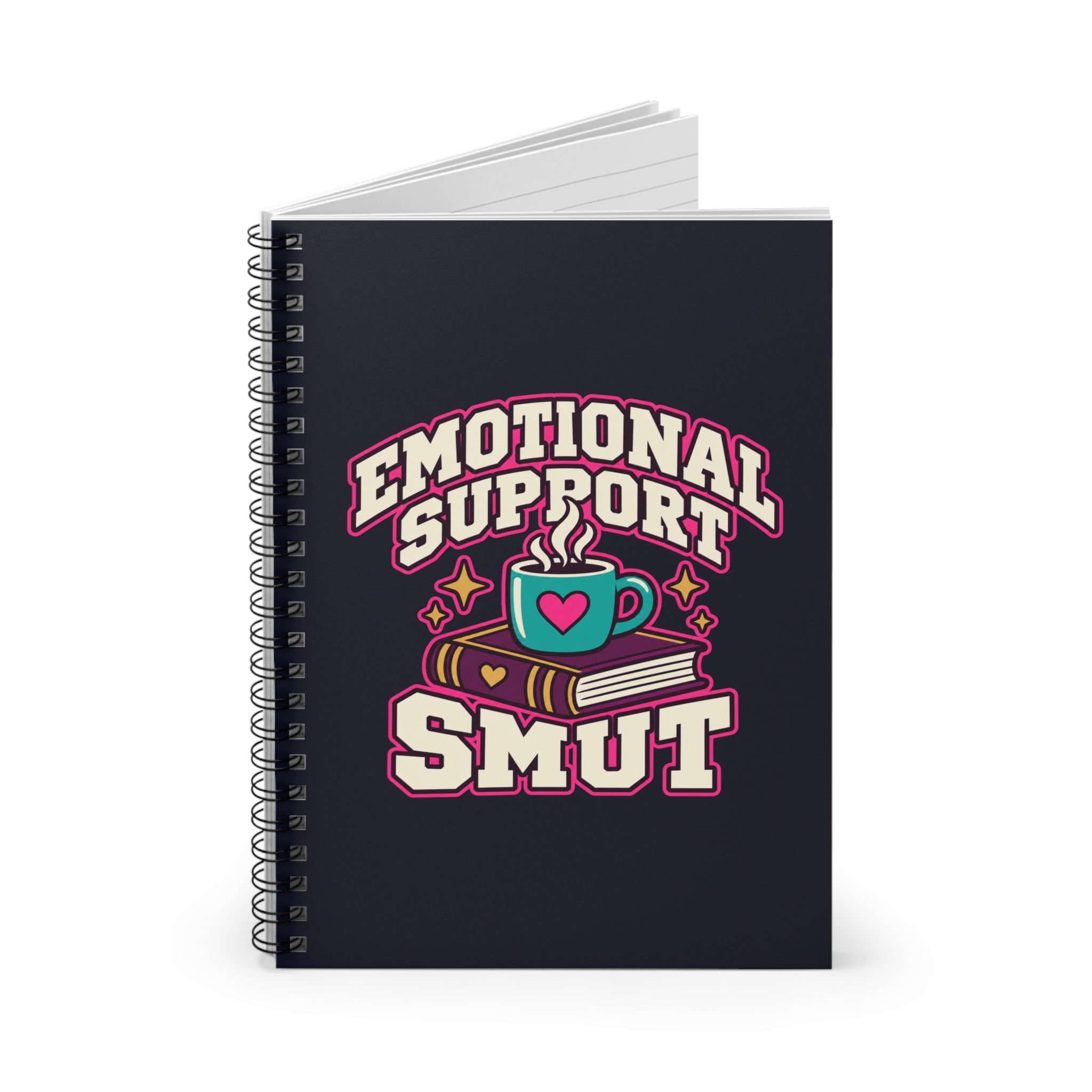 Emotional Support Smut Spiral Notebook — Spicy Romance Reader Ruled Notebook, 6″ × 8″ - Image 2