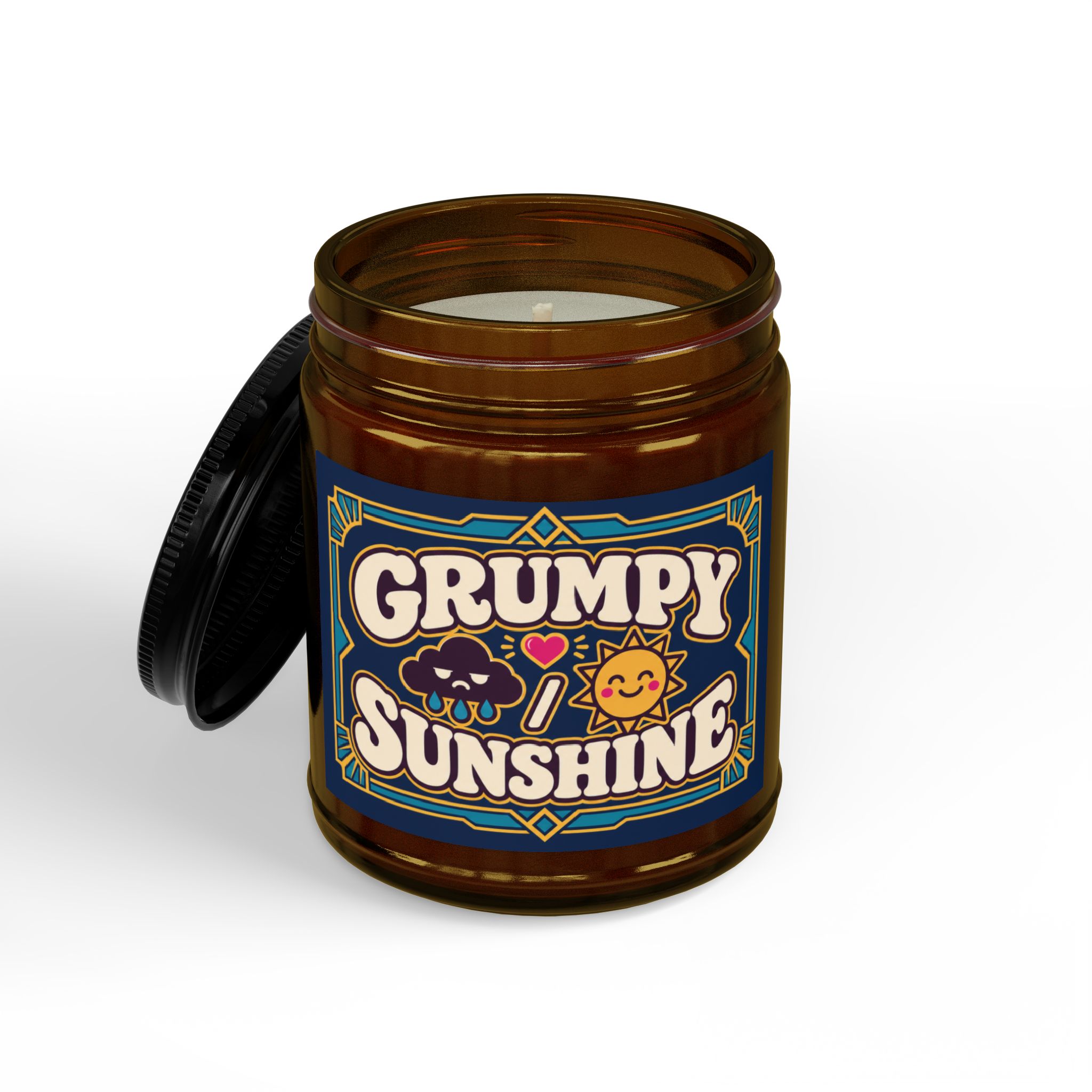 Grumpy × Sunshine Candle — Romance Trope Scented Soy Candle, 4oz & 9oz - Image 4