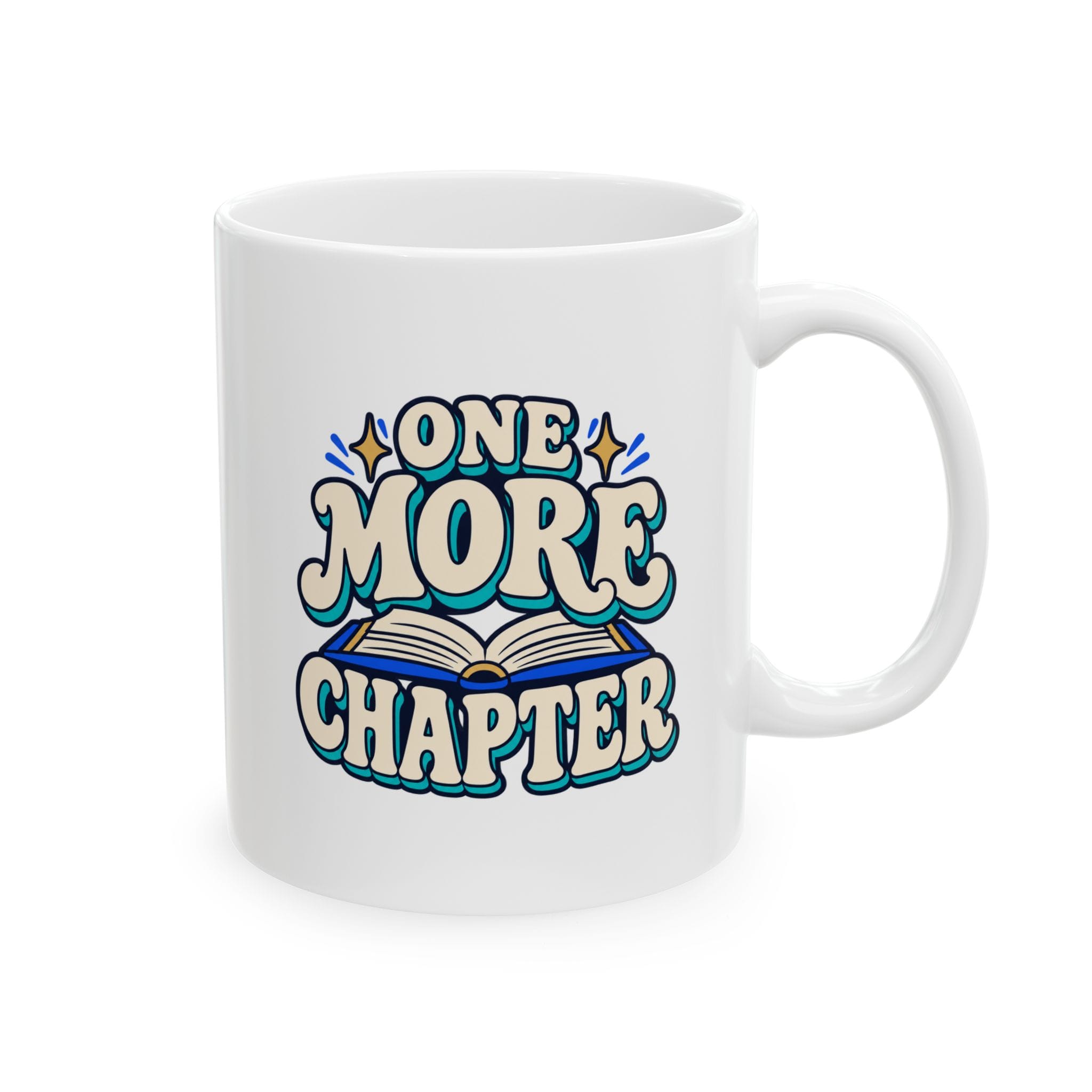 One More Chapter Mug — Retro Bookish Ceramic Coffee Mug, 11oz - Image 2
