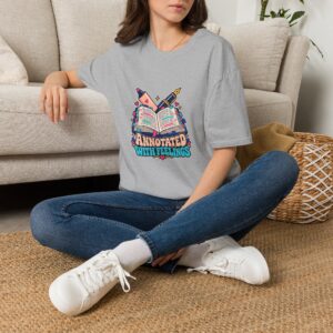 Annotated with Feelings Tee — Book Annotator Graphic T-Shirt, Unisex Softstyle