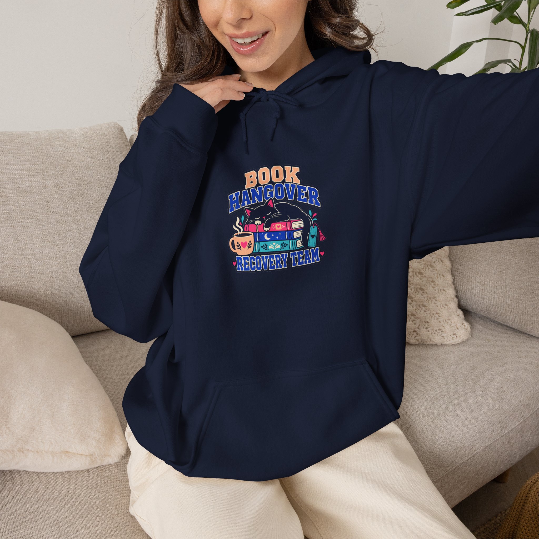 Book Hangover Recovery Team Hoodie — Book Lover Graphic Hooded Sweatshirt, Unisex - Image 15