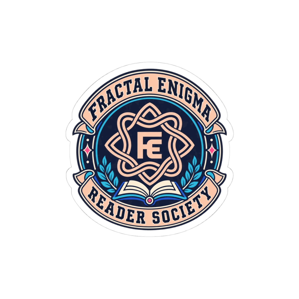 Fractal Enigma Reader Society Sticker — Official Reader Club Kiss-Cut Vinyl Sticker - Image 4