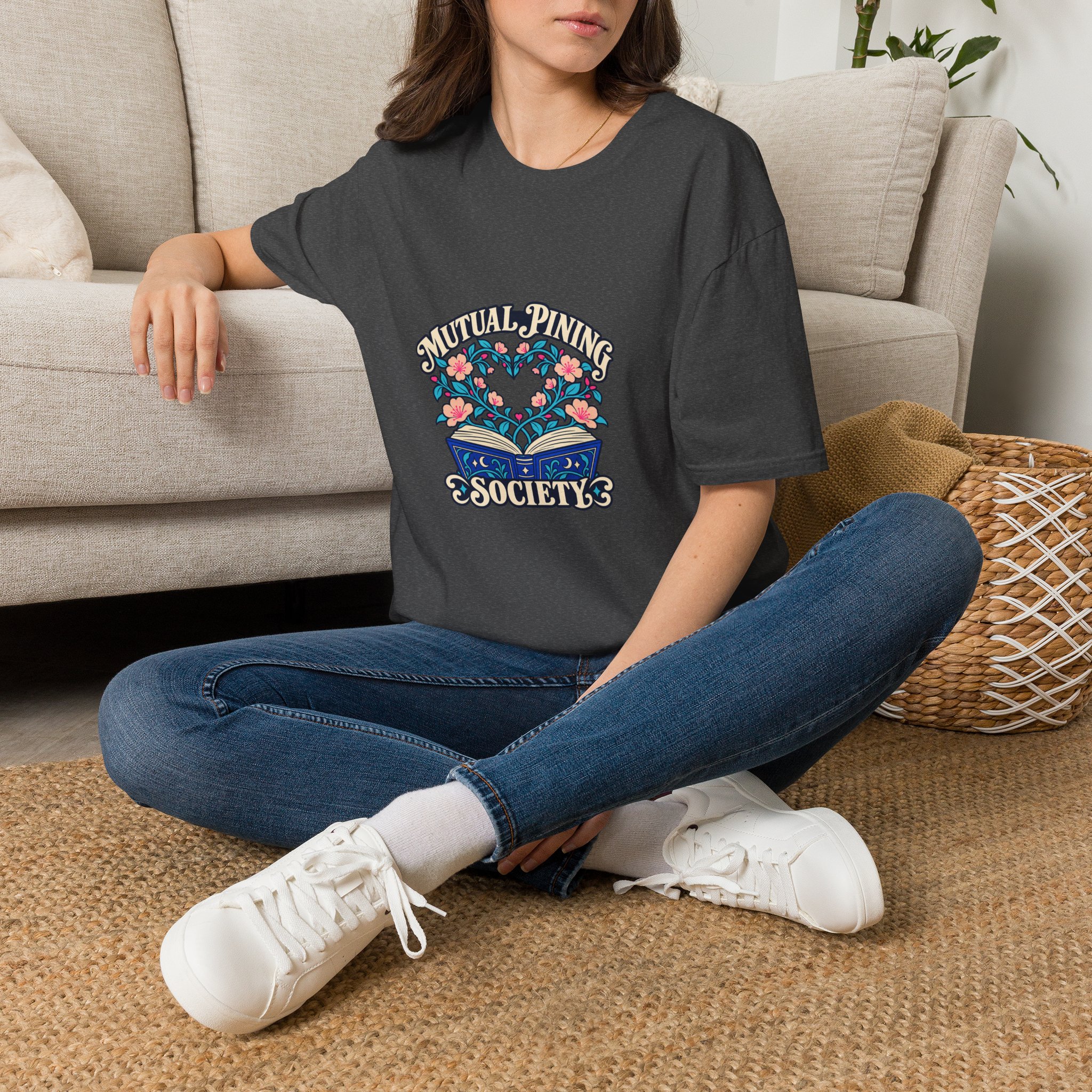 Mutual Pining Society Tee — Slow Burn Romance Reader Graphic T-Shirt, Unisex Softstyle - Image 3