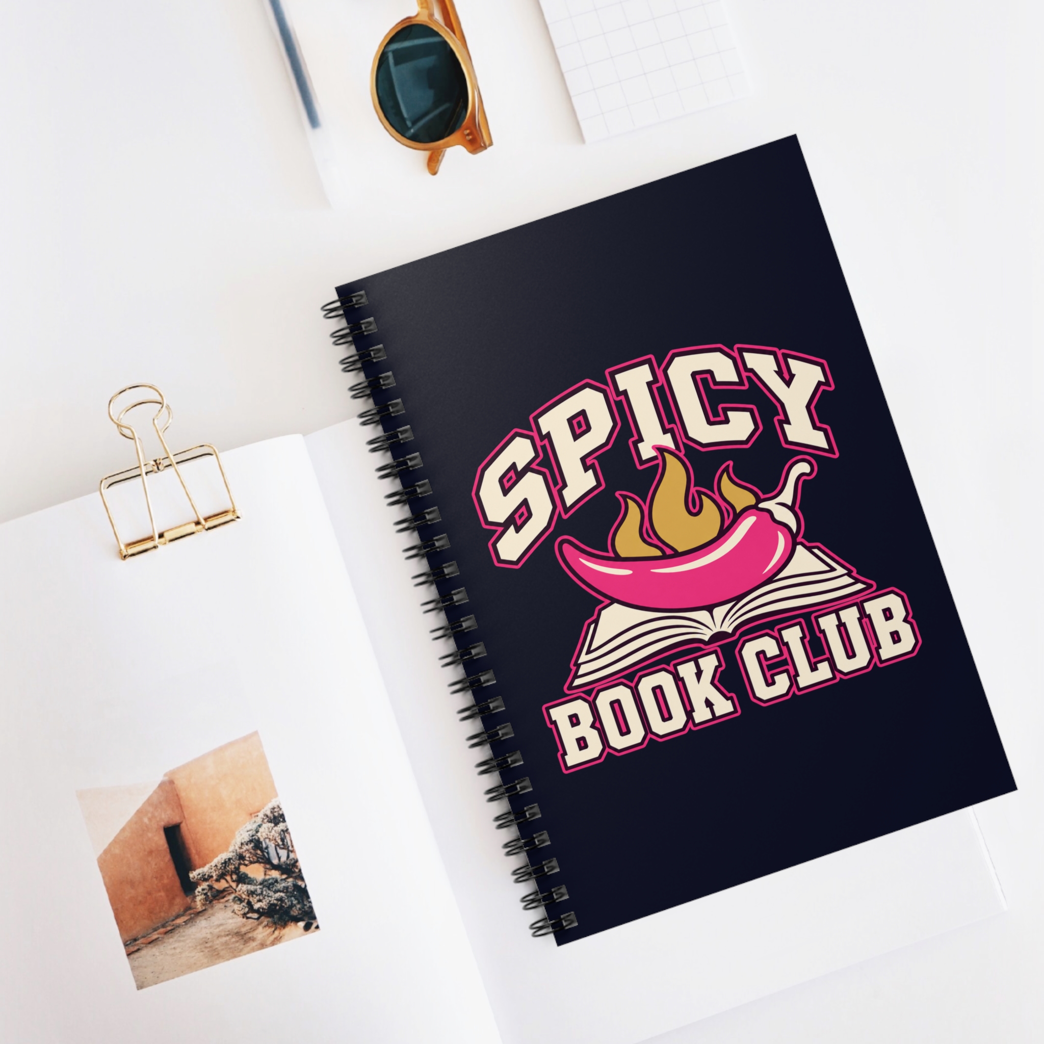 Spicy Book Club Spiral Notebook — Romance Reader Ruled Notebook, 6″ × 8″ - Image 5