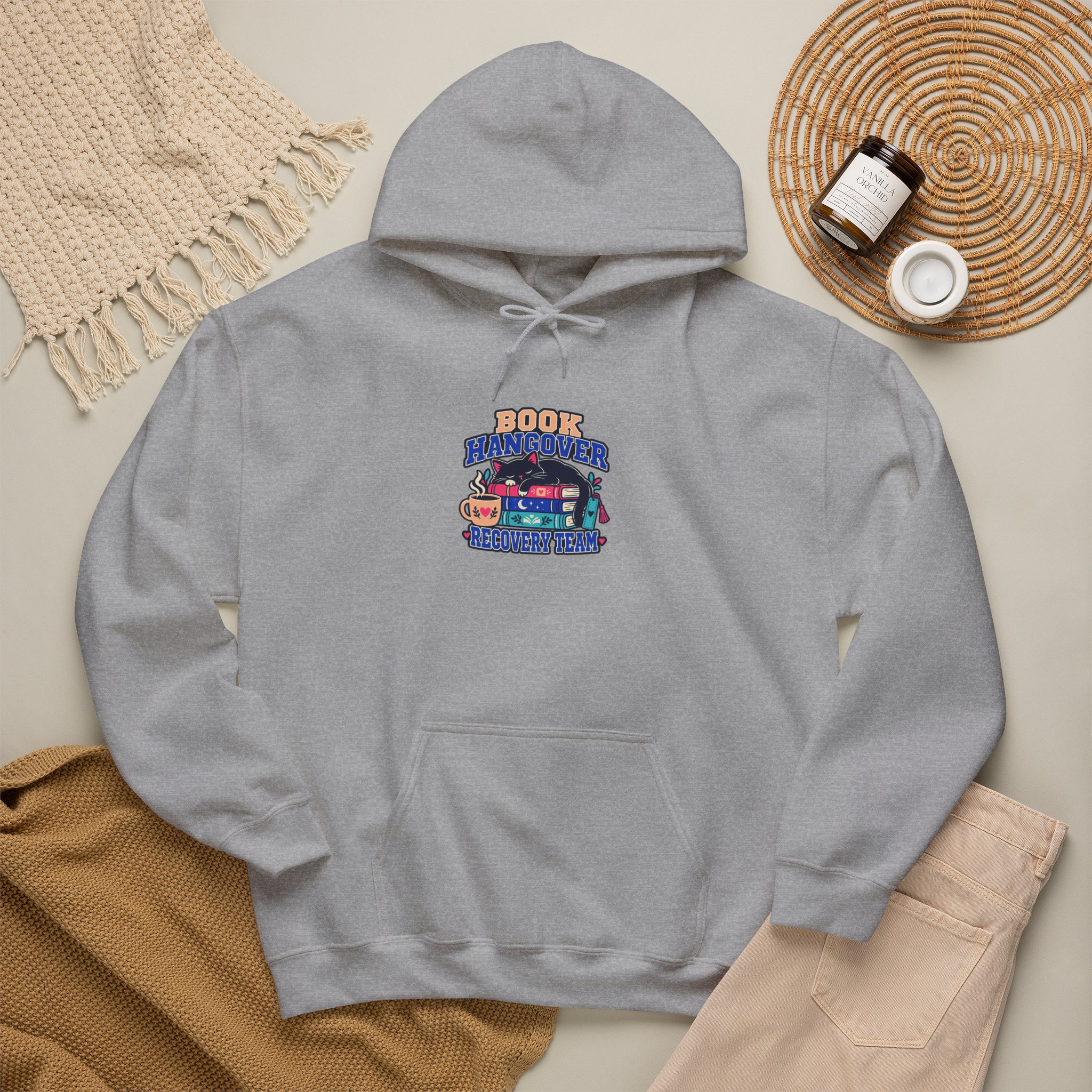 Book Hangover Recovery Team Hoodie — Book Lover Graphic Hooded Sweatshirt, Unisex - Image 10